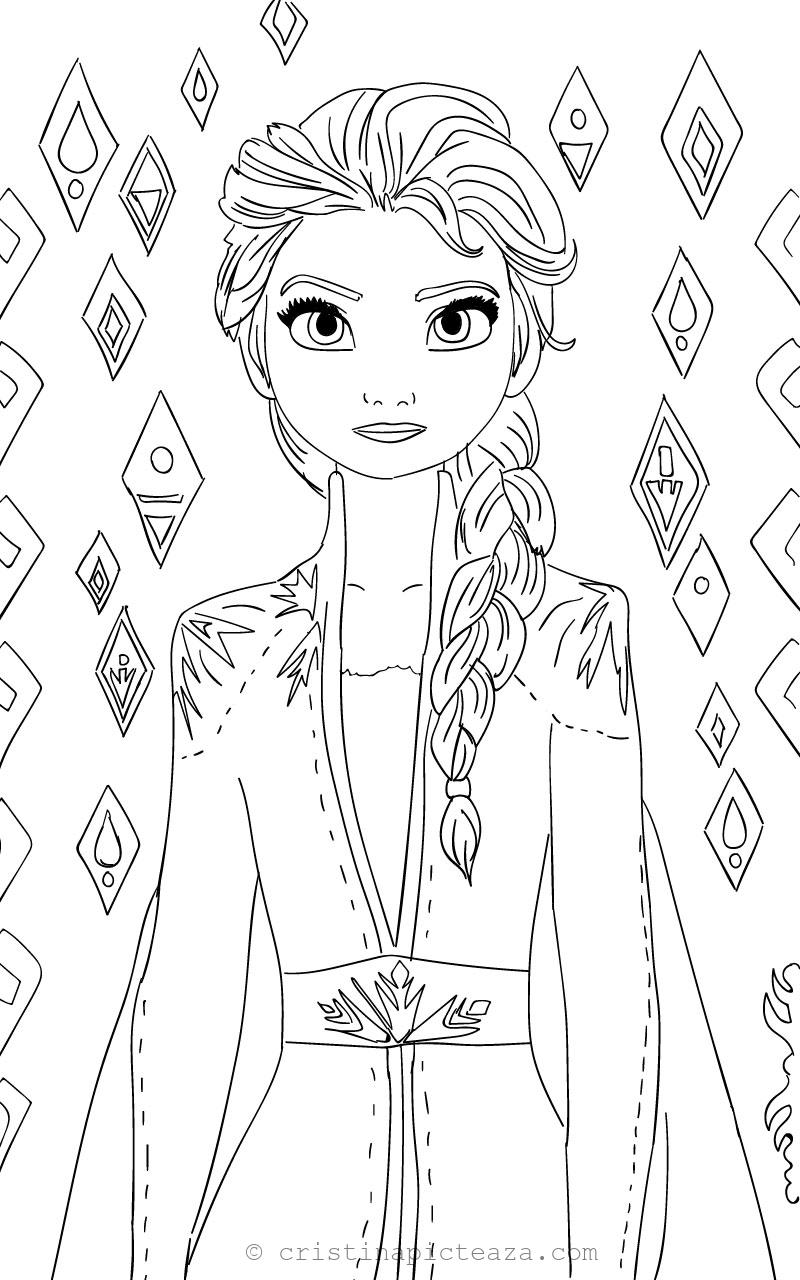 Elsa and Anna Coloring Pages Free Printable 10