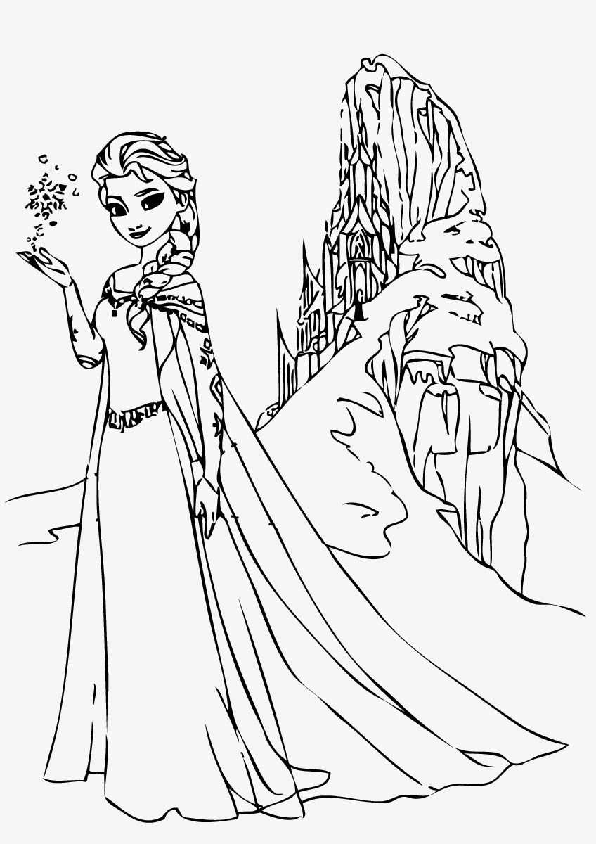 Elsa and Anna Coloring Pages Free Printable 108