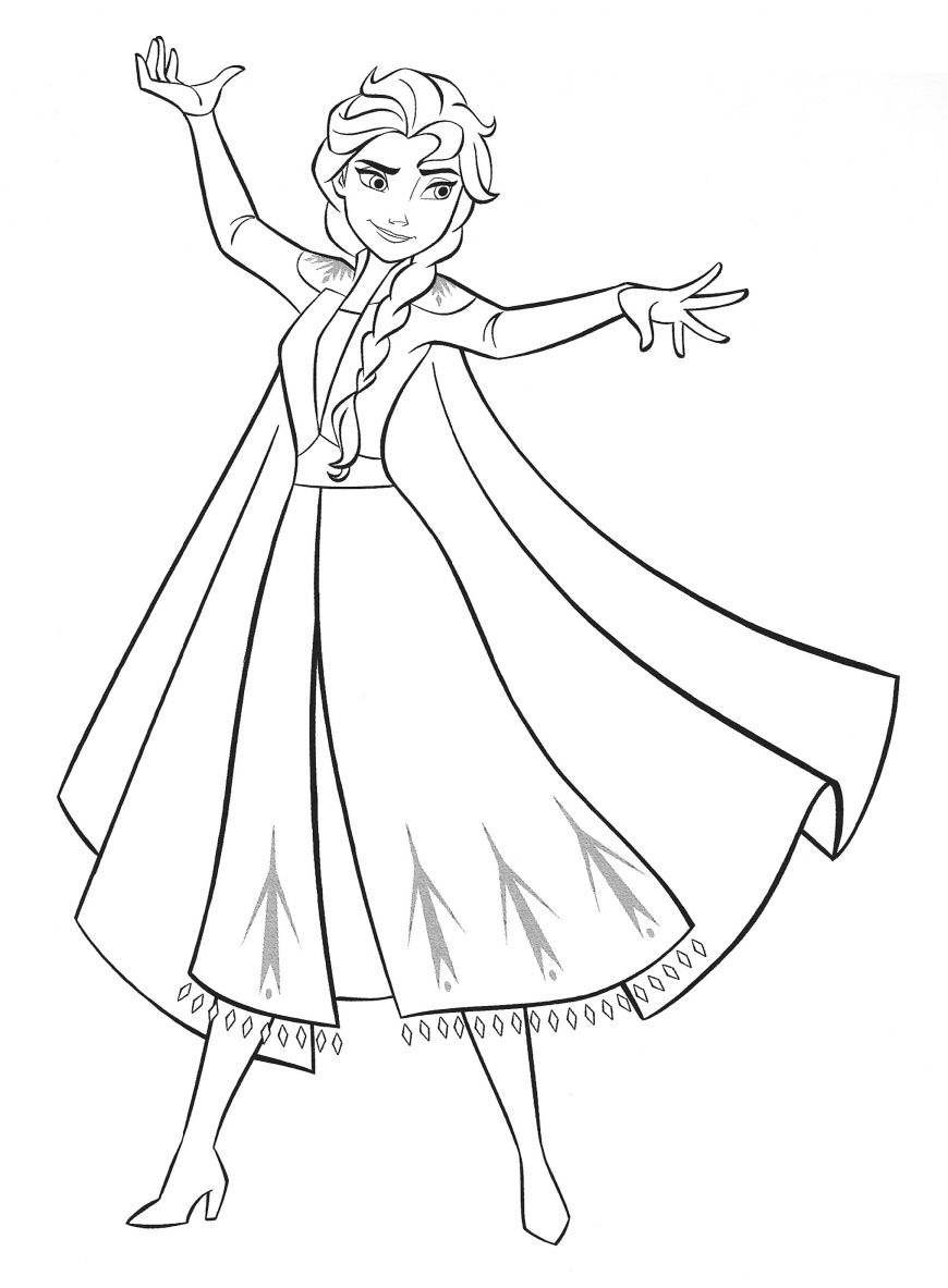 Elsa and Anna Coloring Pages Free Printable 110