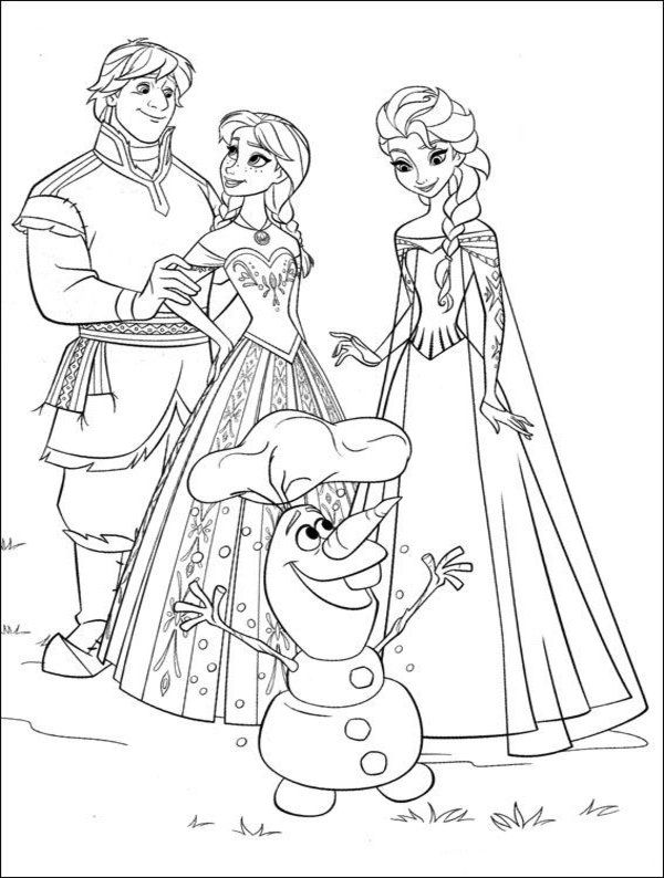 Elsa and Anna Coloring Pages Free Printable 111