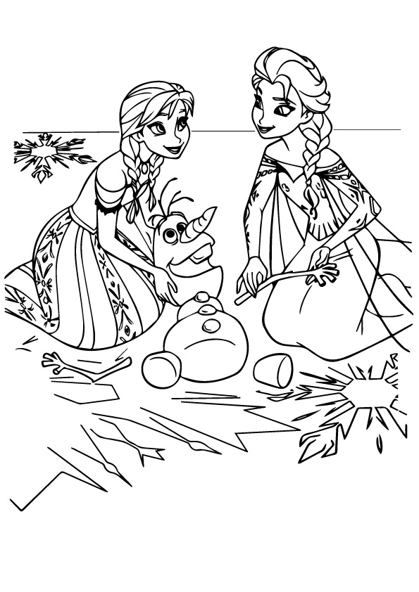 Elsa and Anna Coloring Pages Free Printable 114