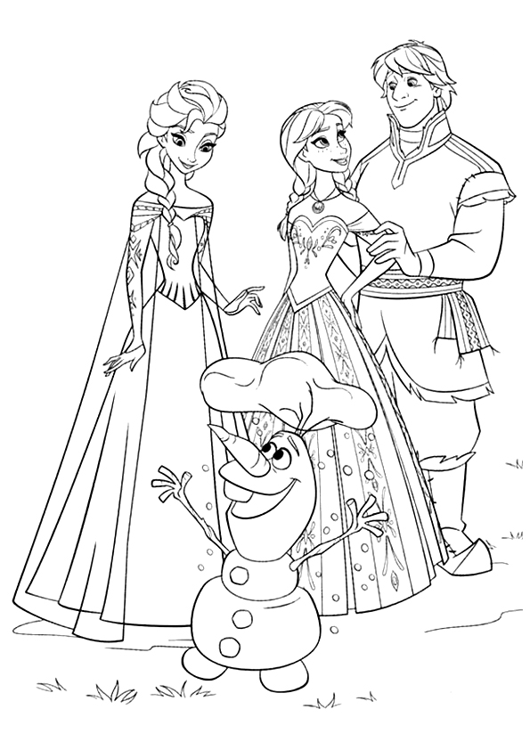 Elsa and Anna Coloring Pages Free Printable 12