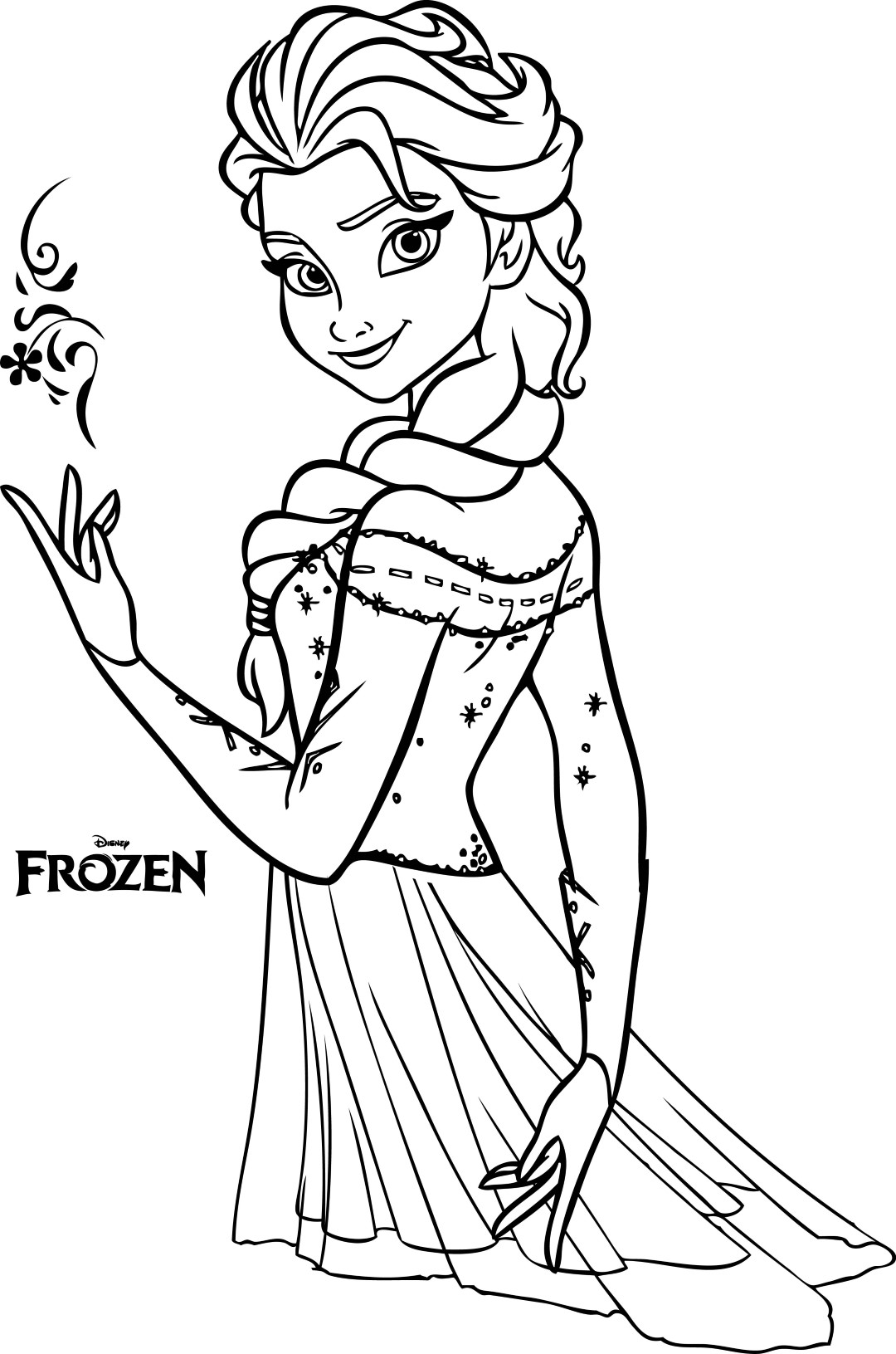 Elsa and Anna Coloring Pages Free Printable 134