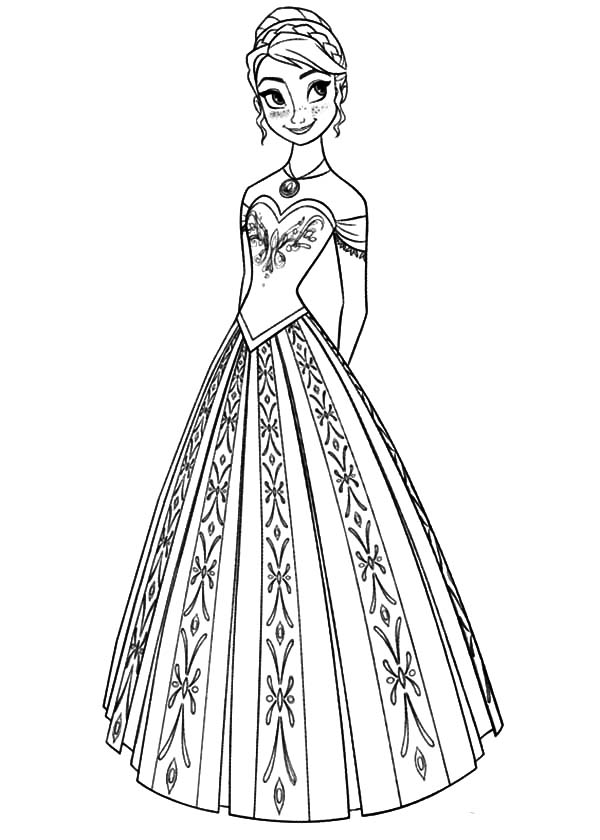 Elsa and Anna Coloring Pages Free Printable 137