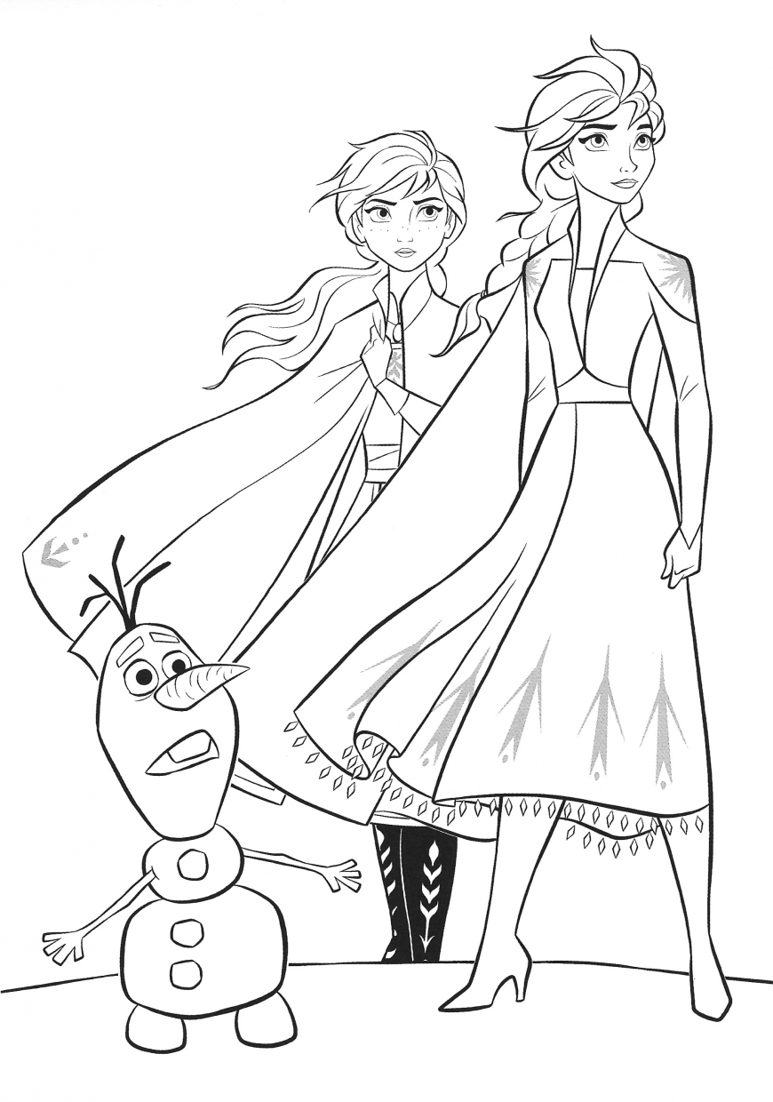 Elsa and Anna Coloring Pages Free Printable 141