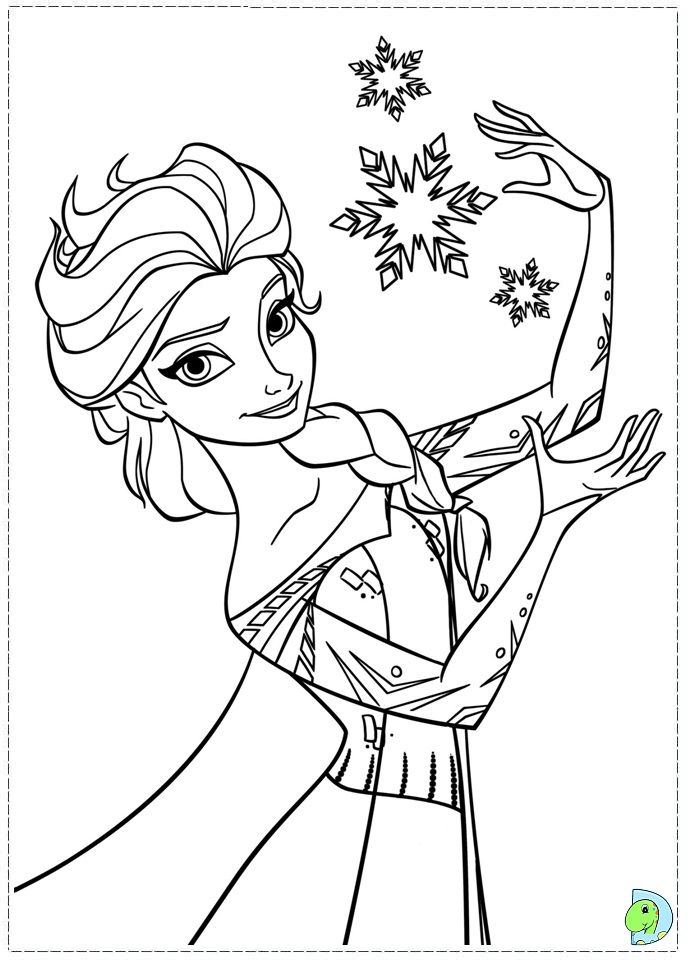 Elsa and Anna Coloring Pages Free Printable 149