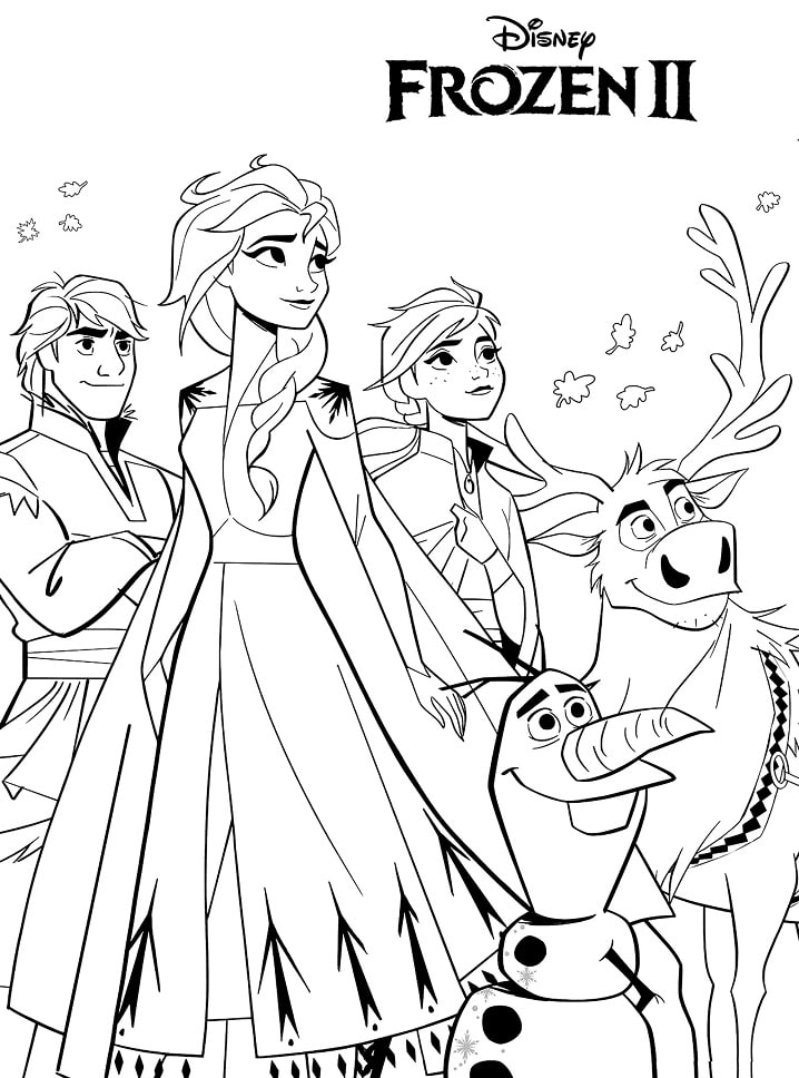 Elsa and Anna Coloring Pages Free Printable 150