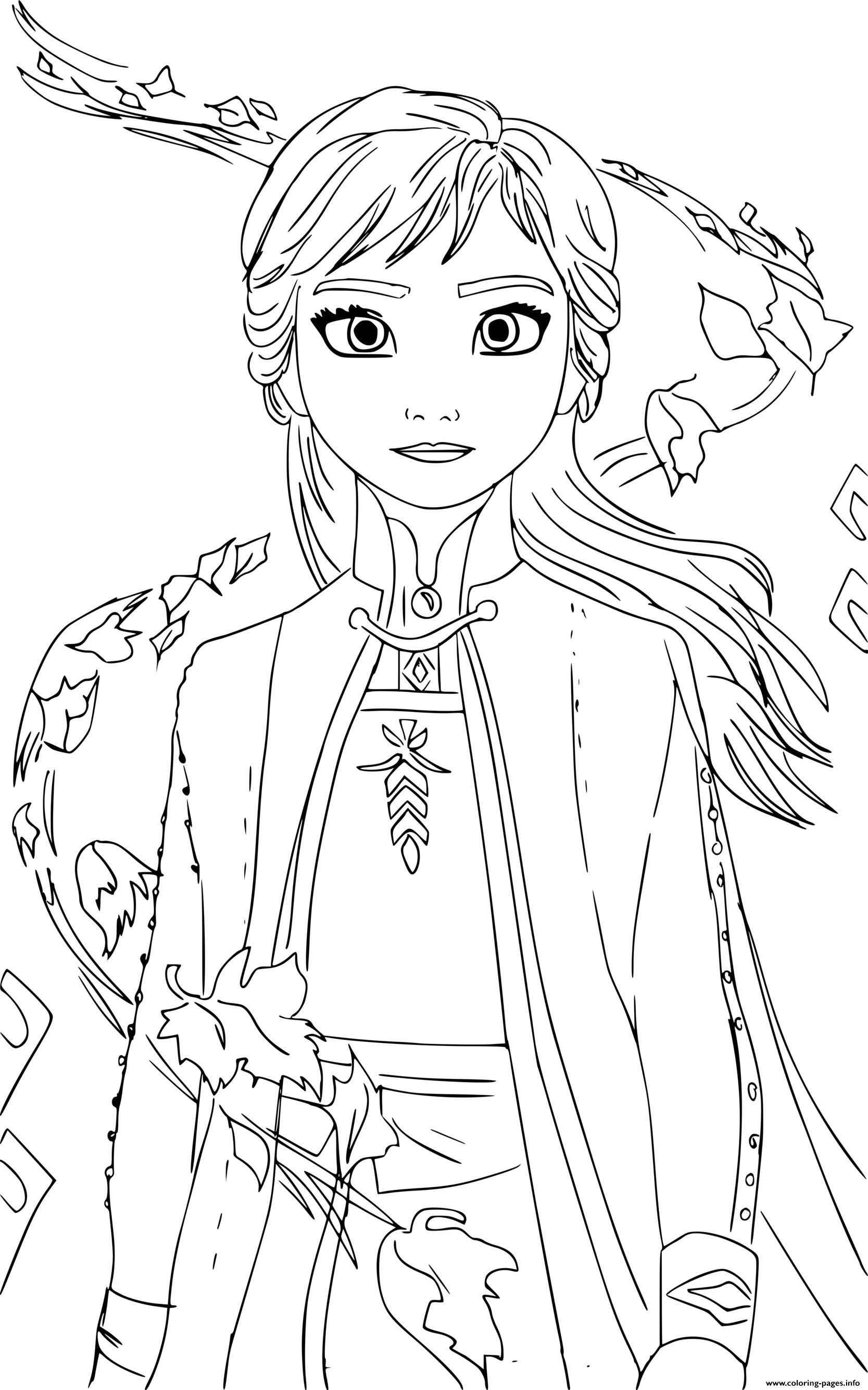 Elsa and Anna Coloring Pages Free Printable 153