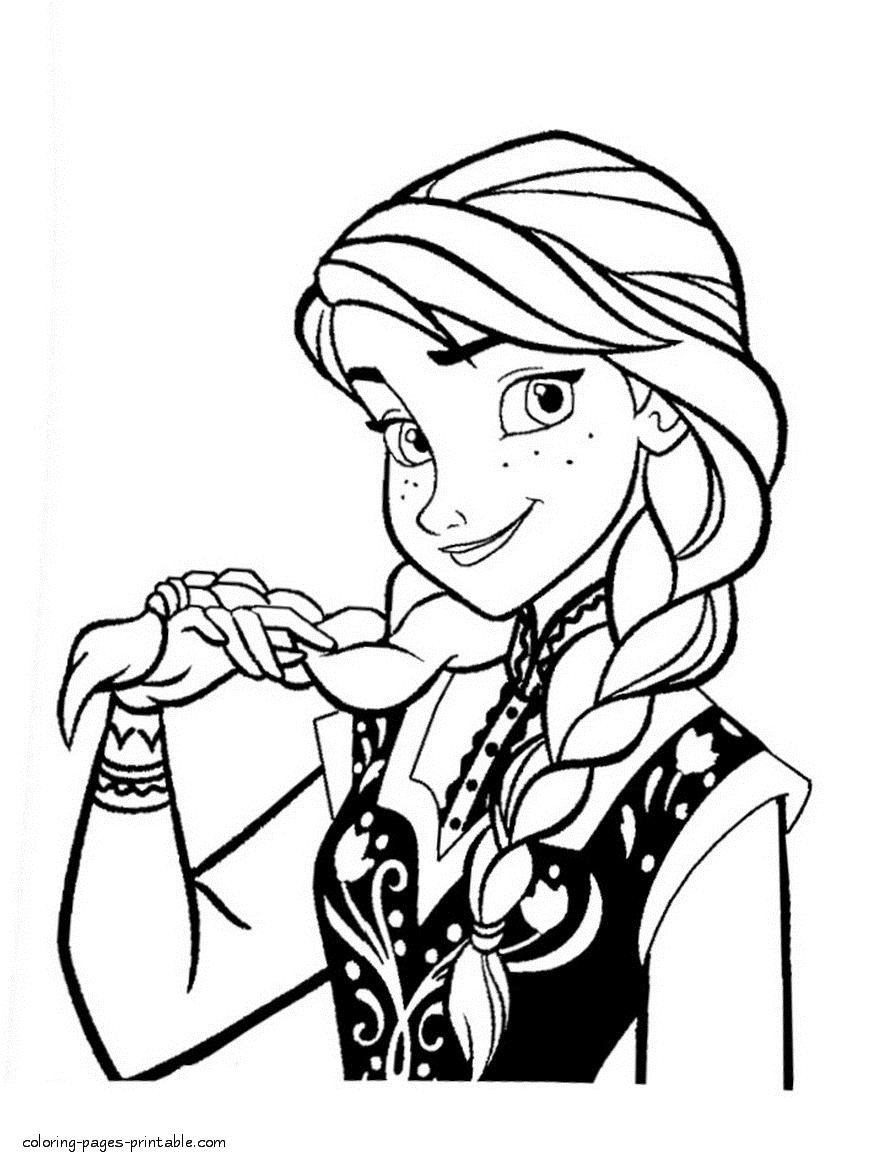 Elsa and Anna Coloring Pages Free Printable 157