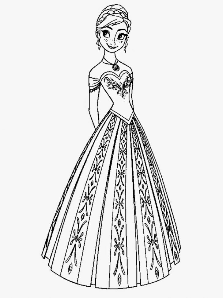 Elsa and Anna Coloring Pages Free Printable 163