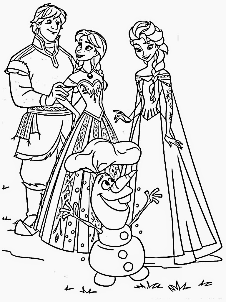 Elsa and Anna Coloring Pages Free Printable 167