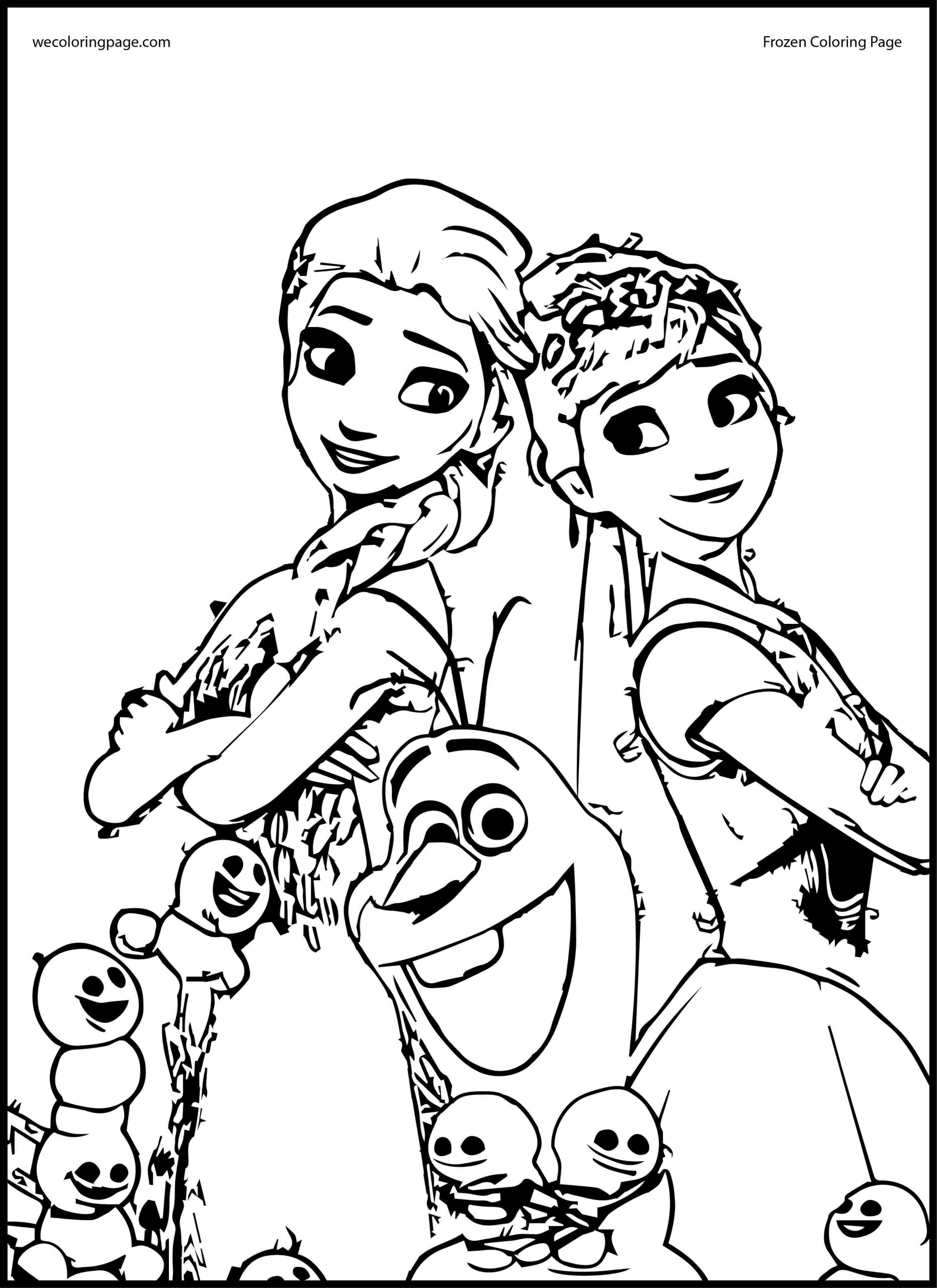 Elsa and Anna Coloring Pages Free Printable 170