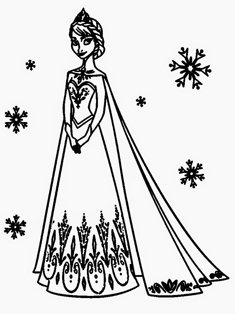 Elsa and Anna Coloring Pages Free Printable 171