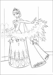 Elsa and Anna Coloring Pages Free Printable 172