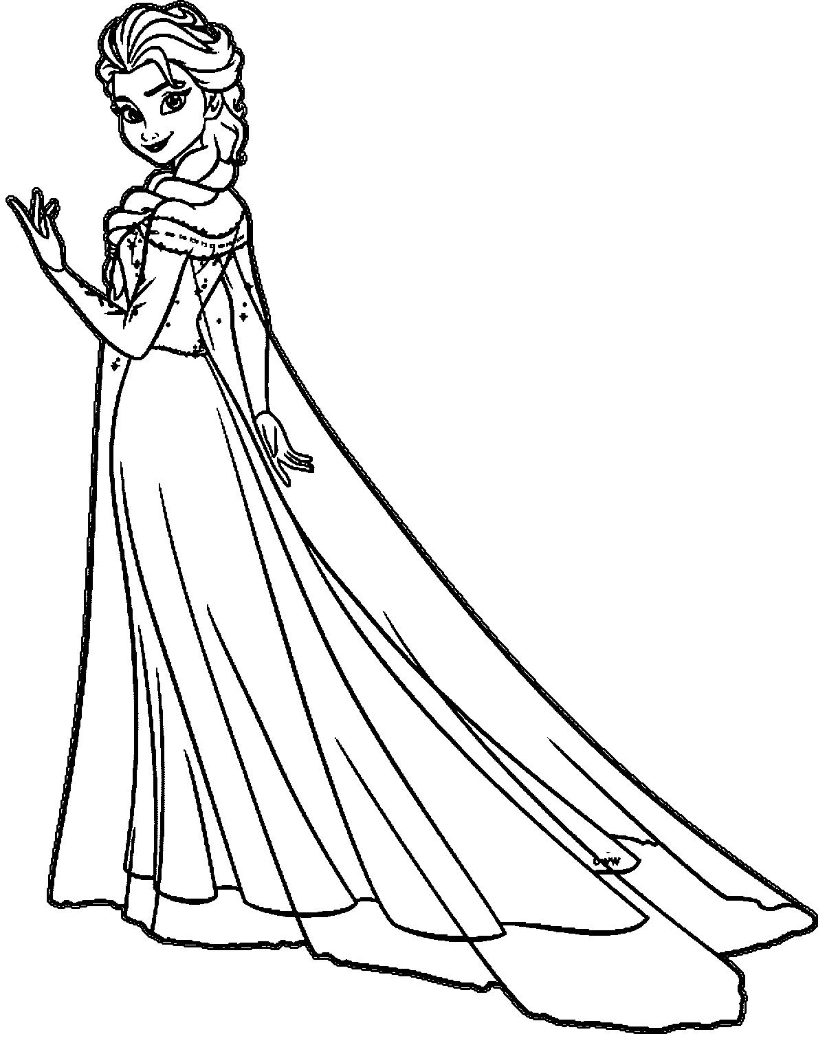 Elsa and Anna Coloring Pages Free Printable 176