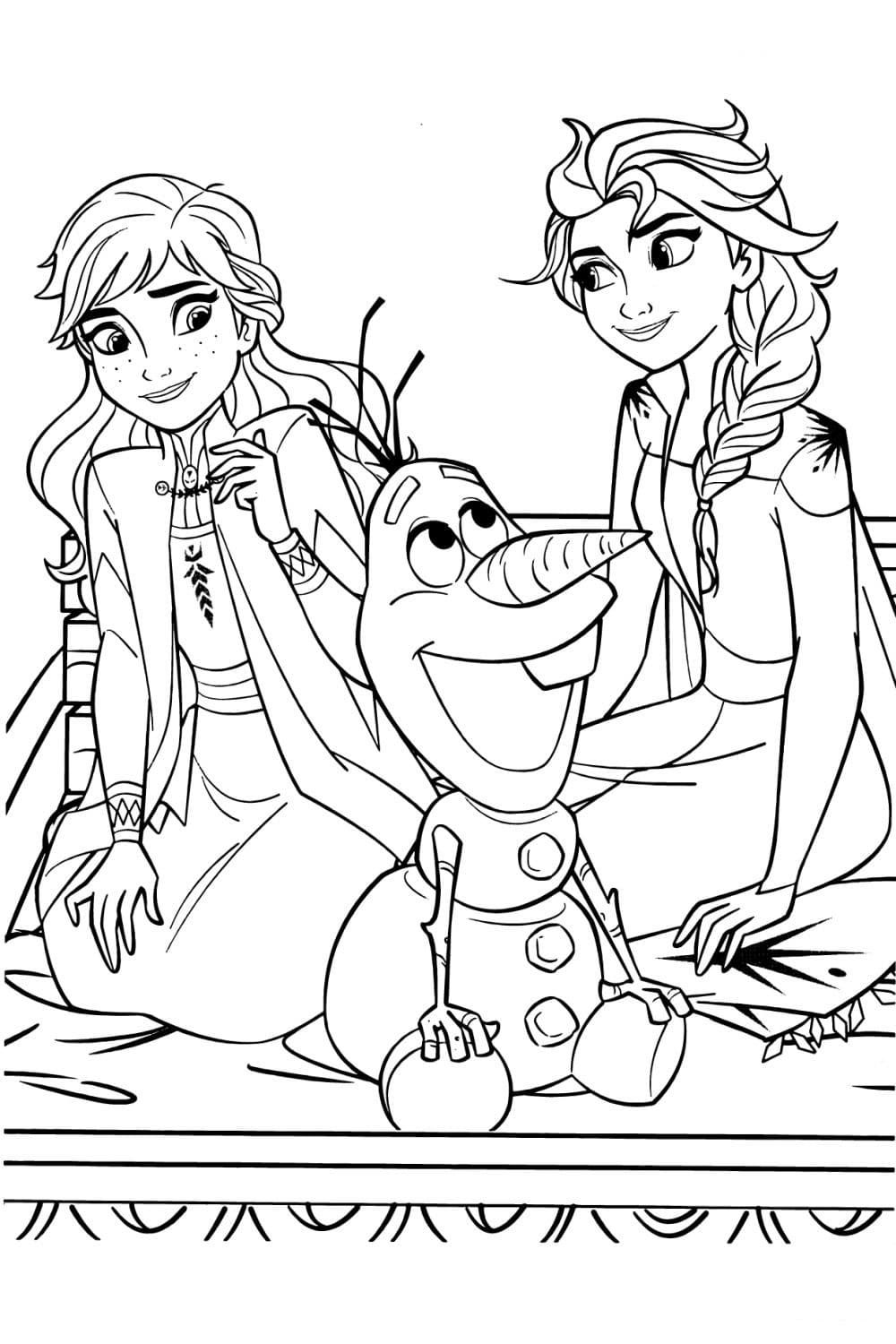 Elsa and Anna Coloring Pages Free Printable 181