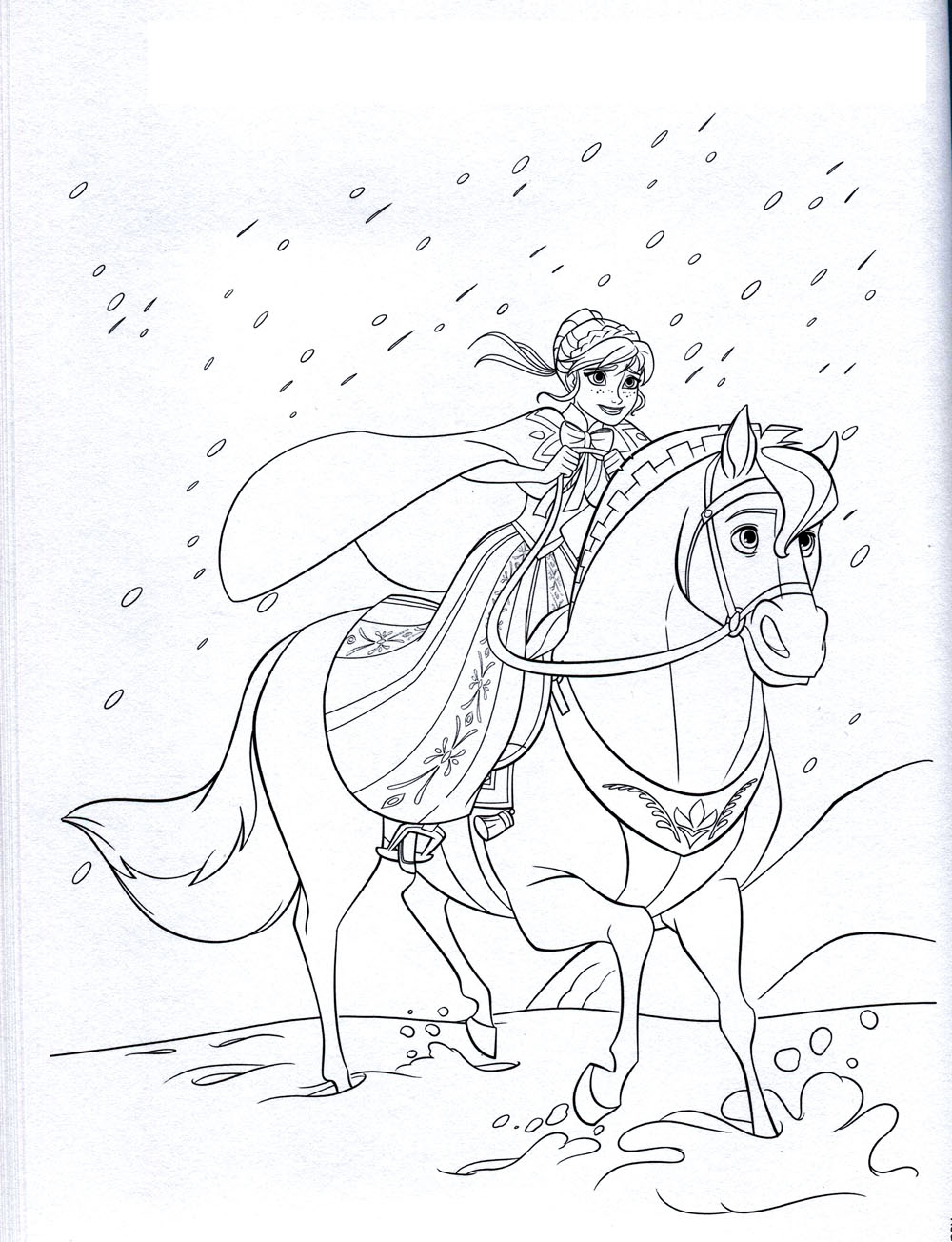 Elsa and Anna Coloring Pages Free Printable 183