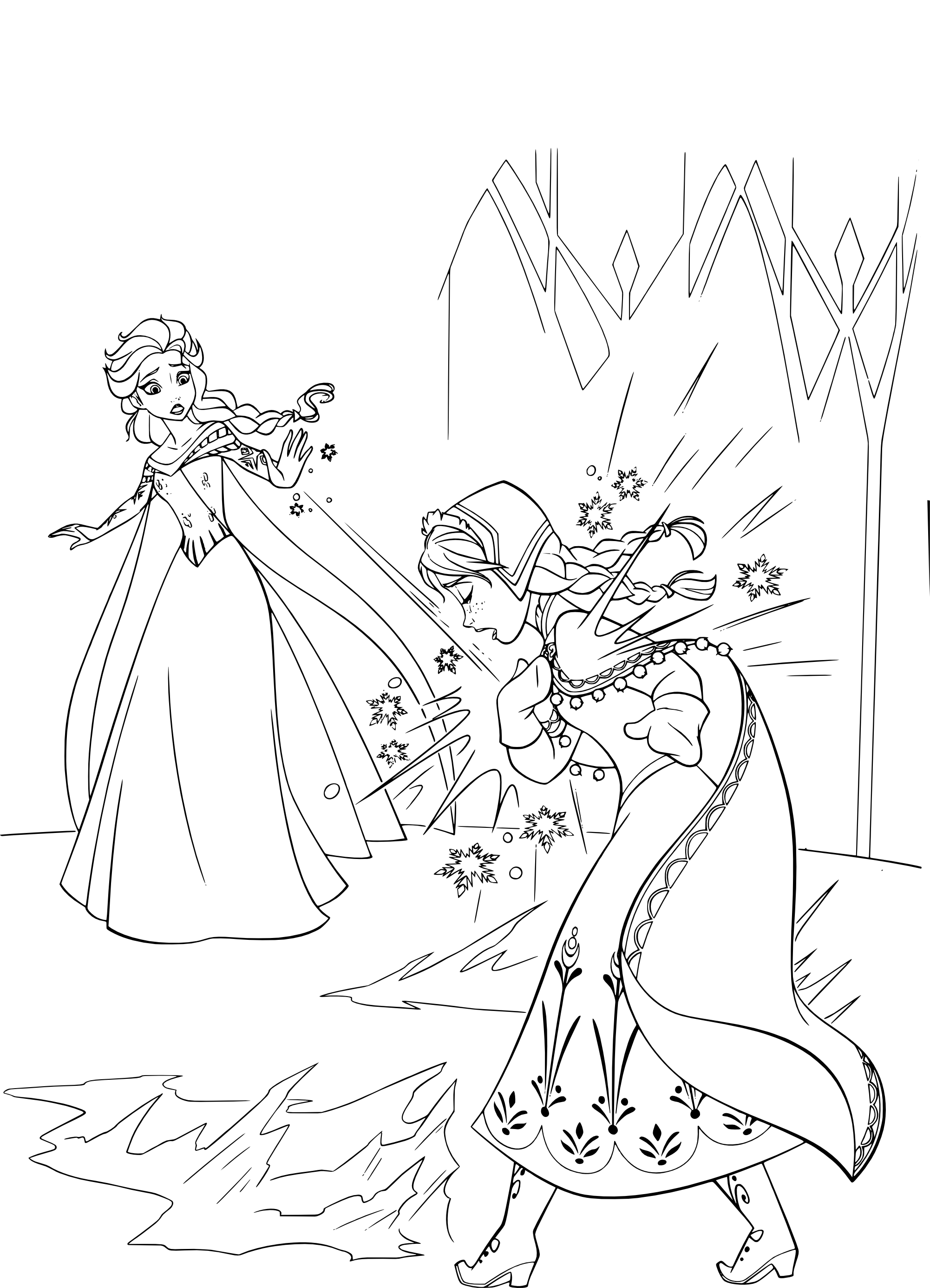 Elsa and Anna Coloring Pages Free Printable 185