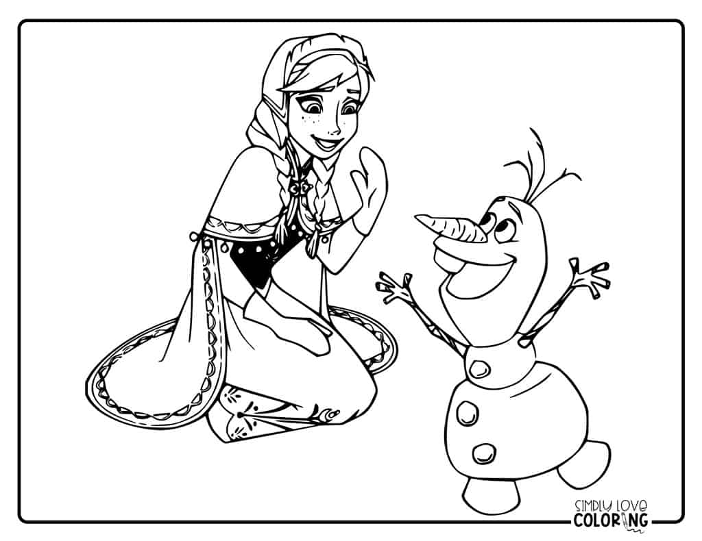 Elsa and Anna Coloring Pages Free Printable 186