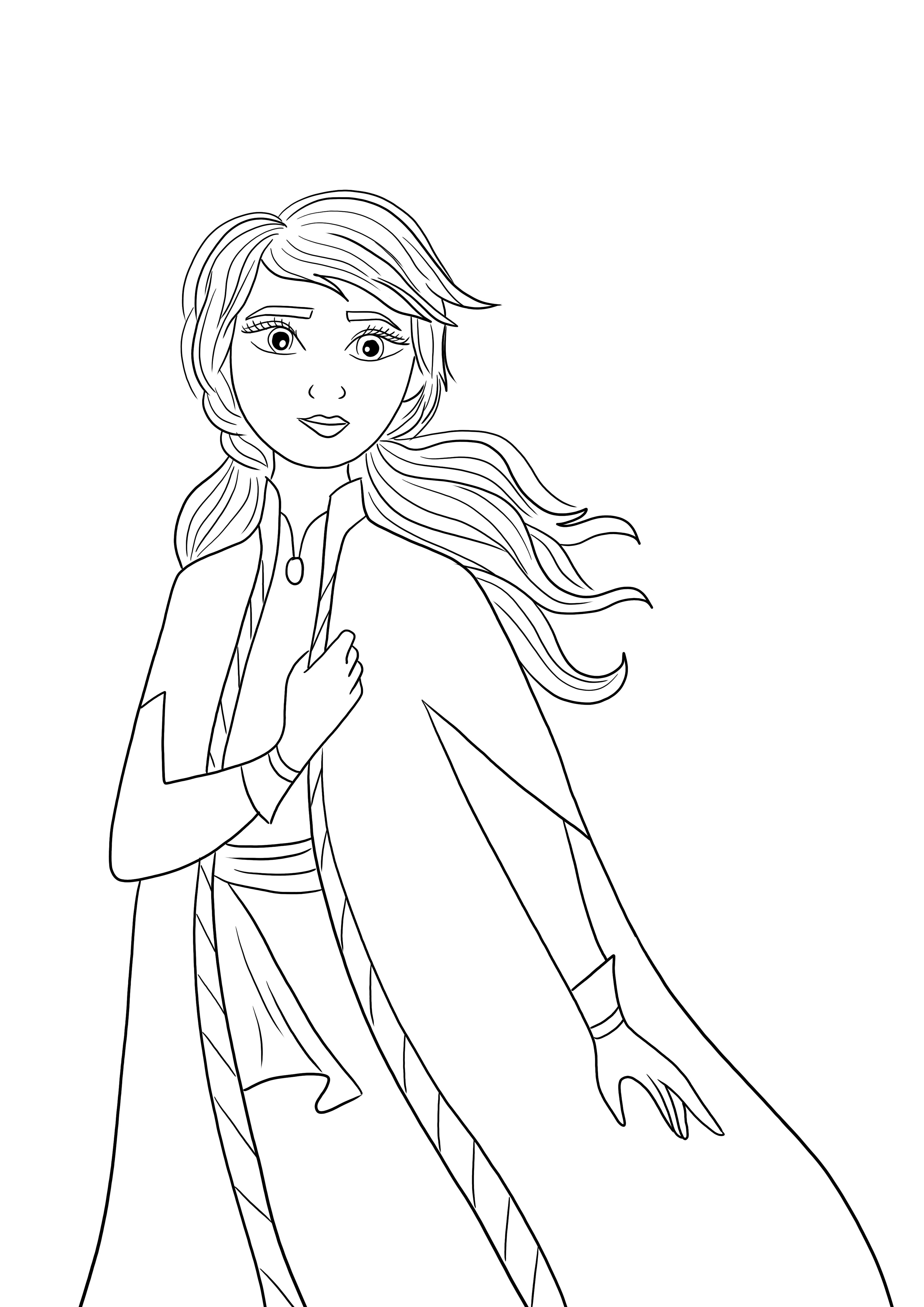 Elsa and Anna Coloring Pages Free Printable 189