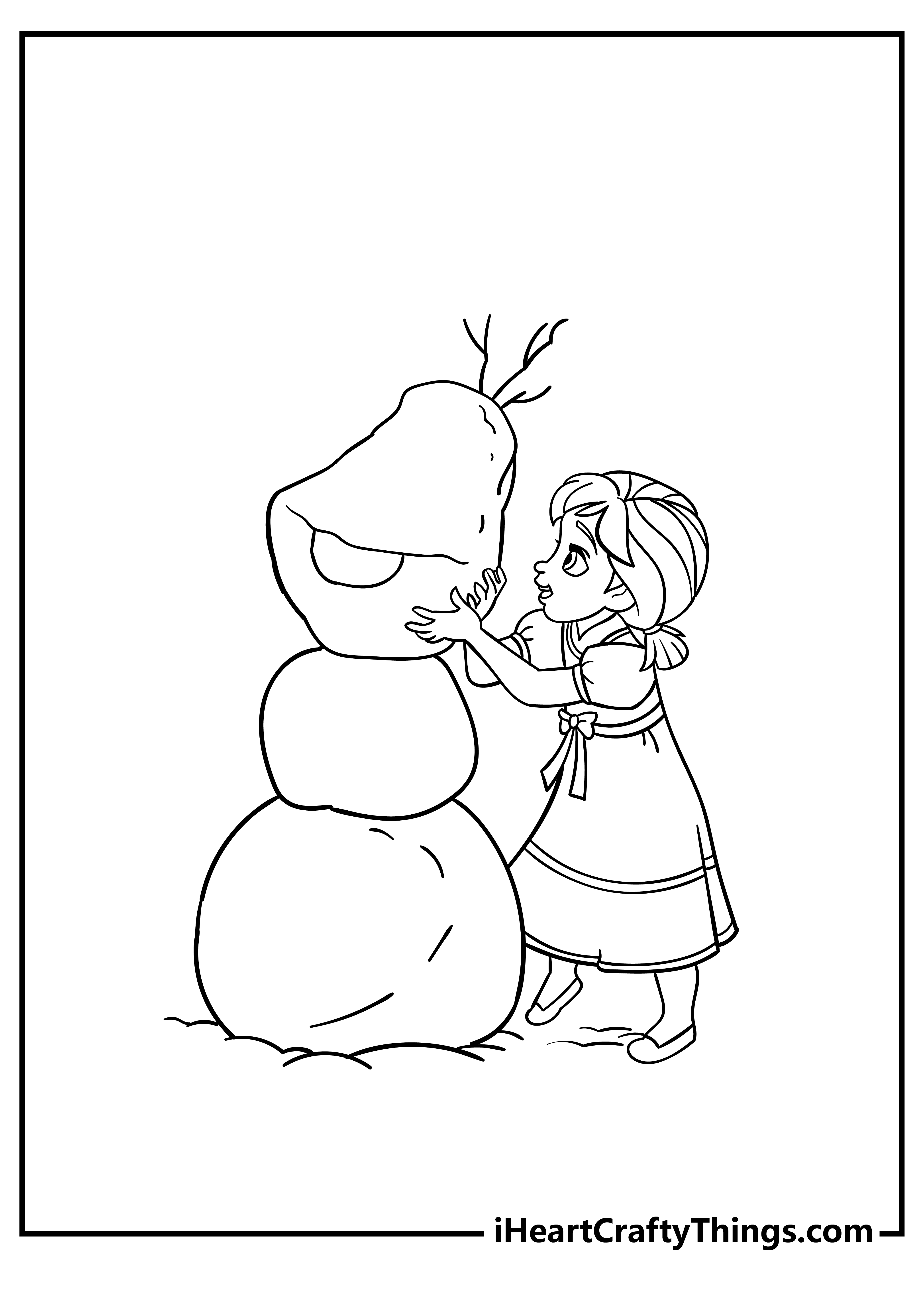 Elsa and Anna Coloring Pages Free Printable 193