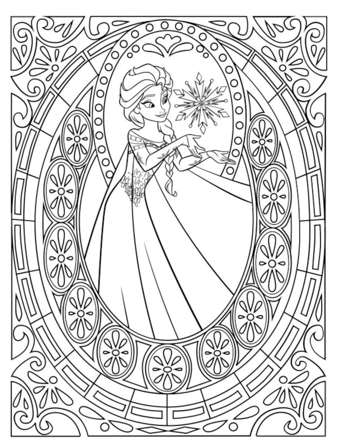 Elsa and Anna Coloring Pages Free Printable 195