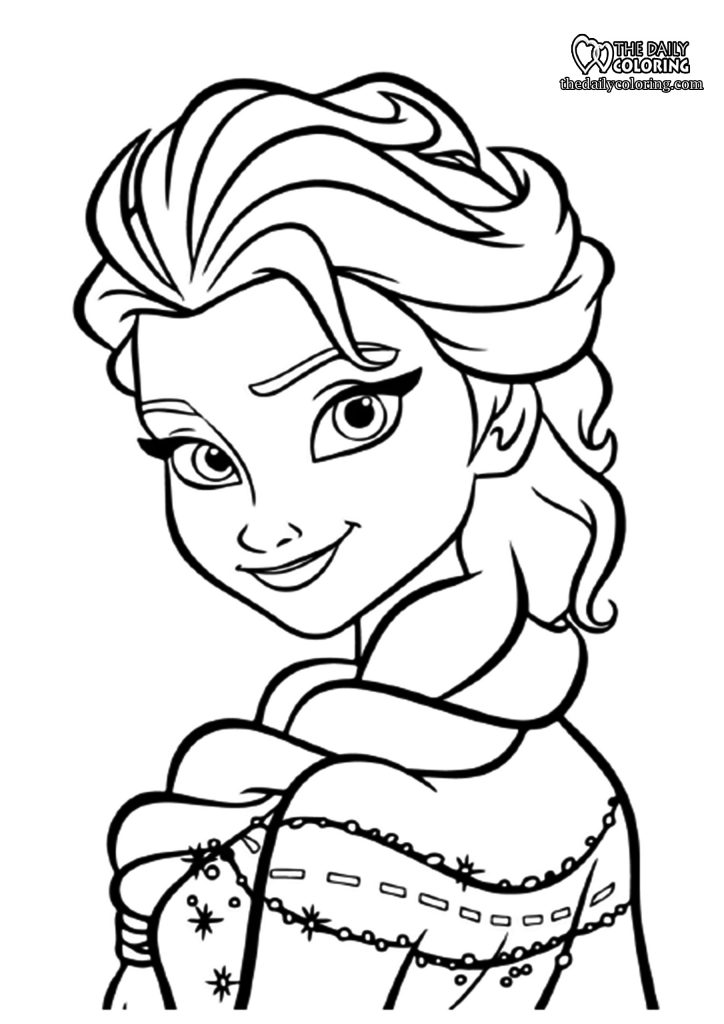 Elsa and Anna Coloring Pages Free Printable 23