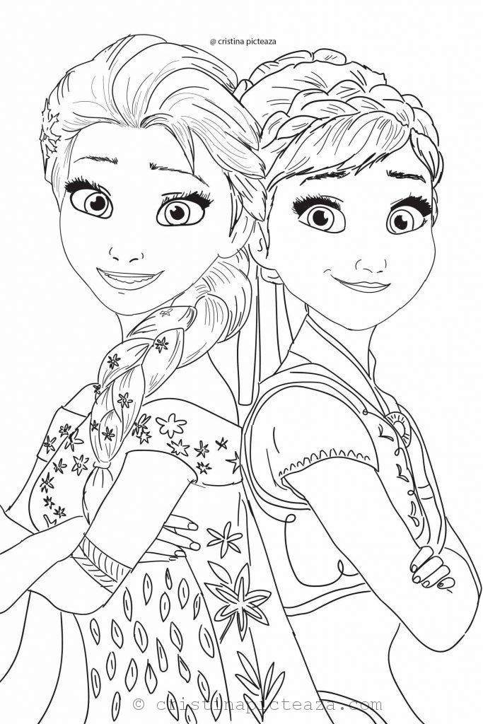 Elsa and Anna Coloring Pages Free Printable 26