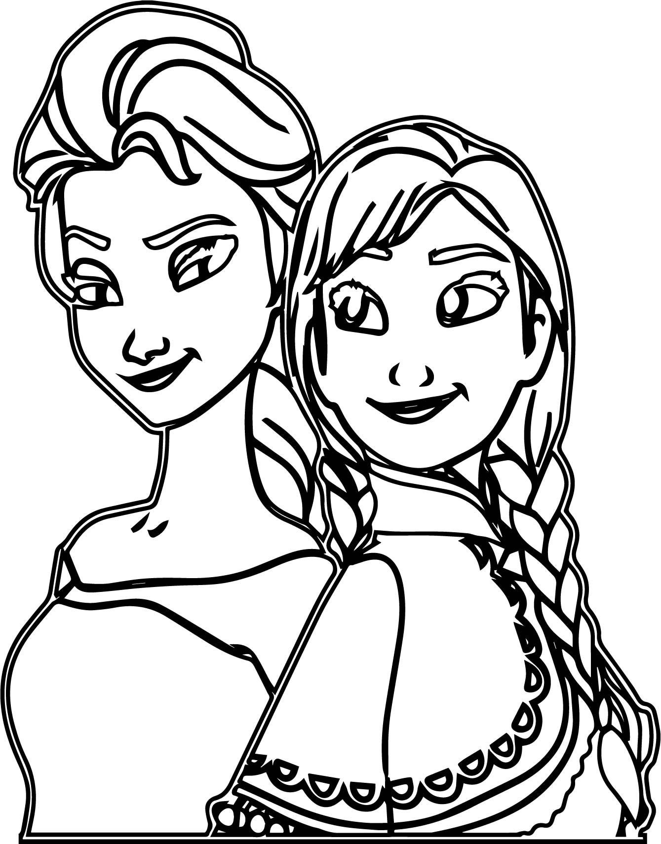 Elsa and Anna Coloring Pages Free Printable 28