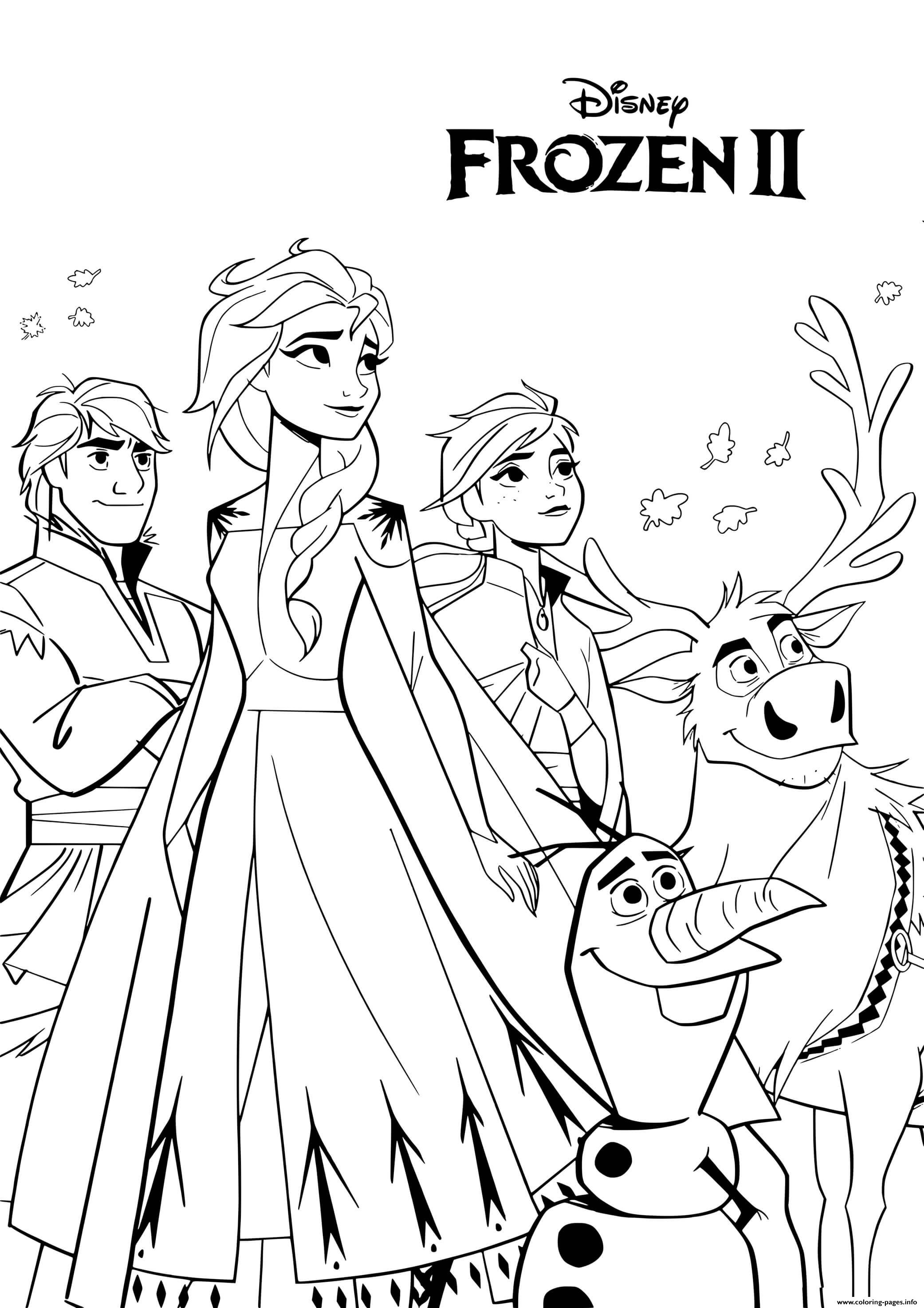 Elsa and Anna Coloring Pages Free Printable 61