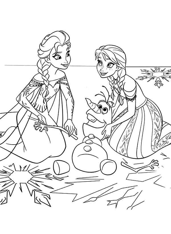 Elsa and Anna Coloring Pages Free Printable 66