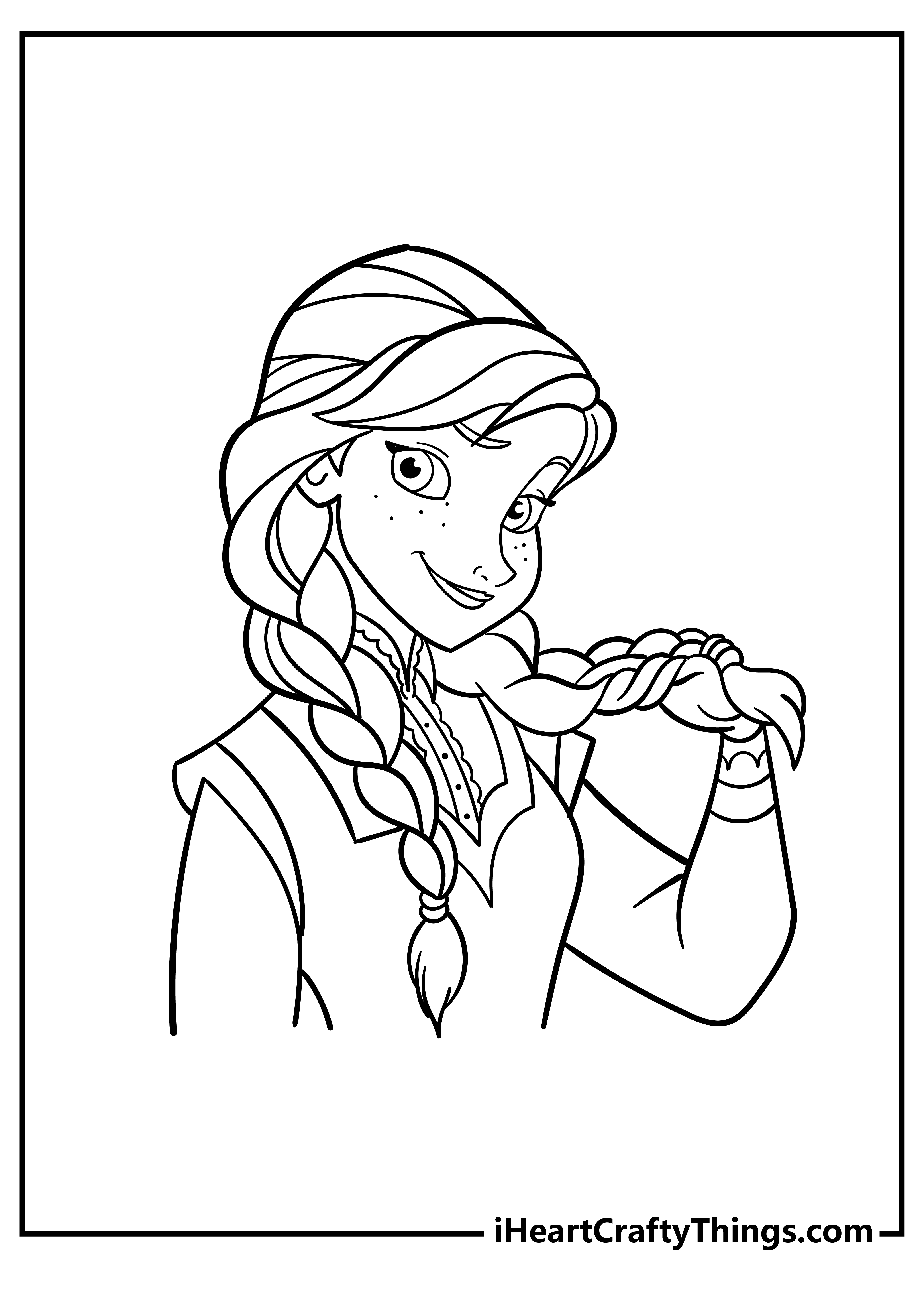 Elsa and Anna Coloring Pages Free Printable 73