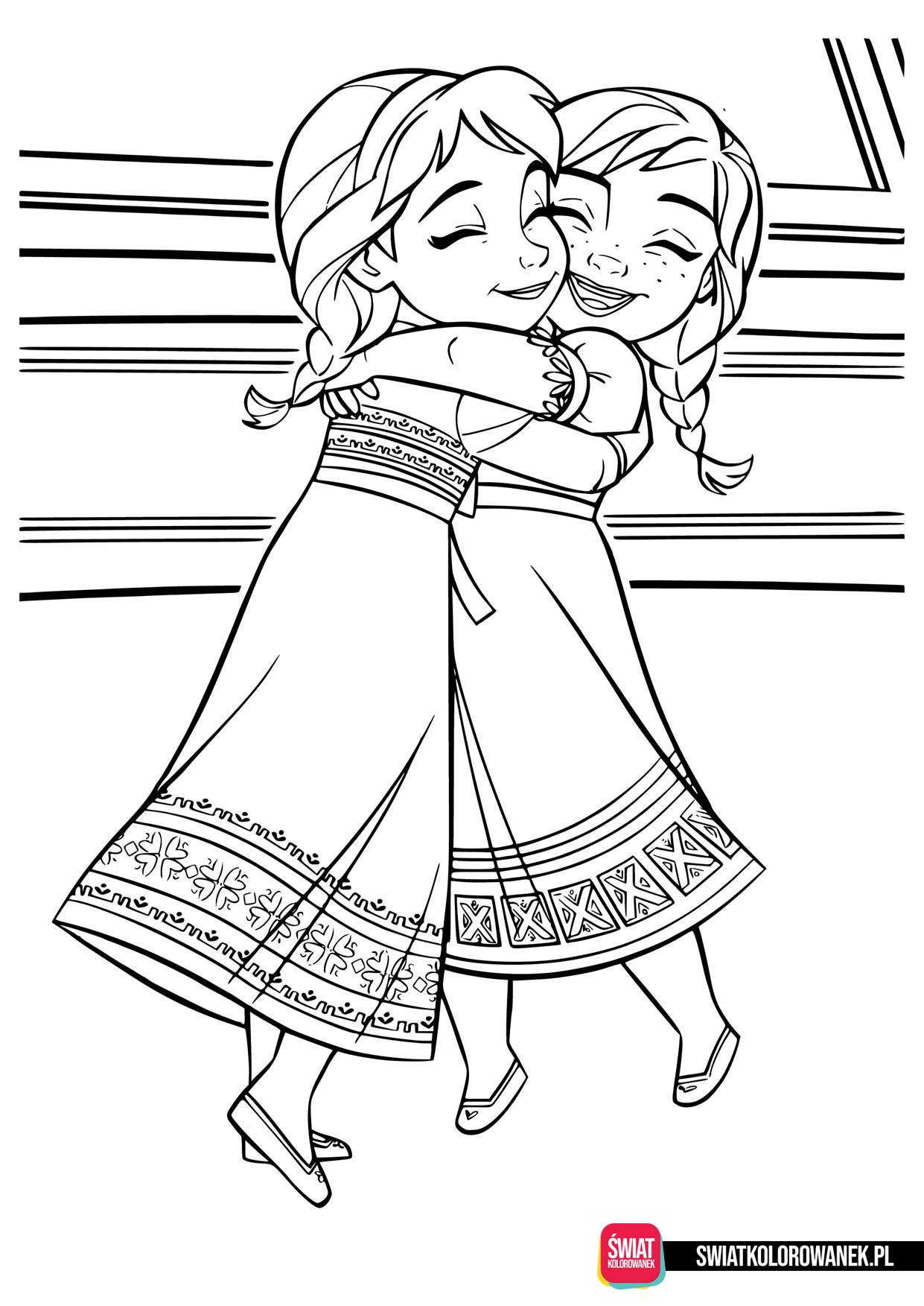 Elsa and Anna Coloring Pages Free Printable 74