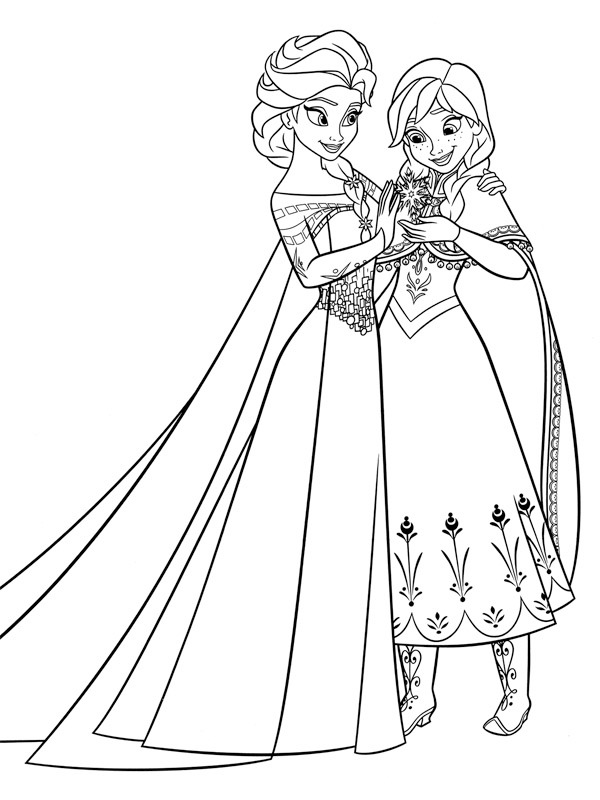 Elsa and Anna Coloring Pages Free Printable 86