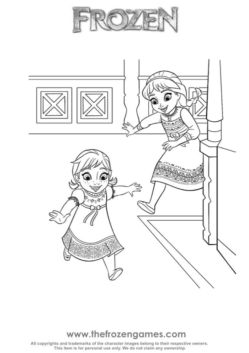 Elsa and Anna Coloring Pages Free Printable 89