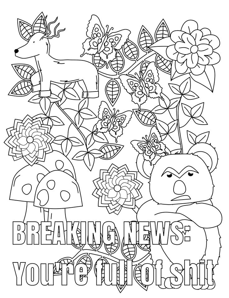 Funny Coloring Pages for Grown Ups 101