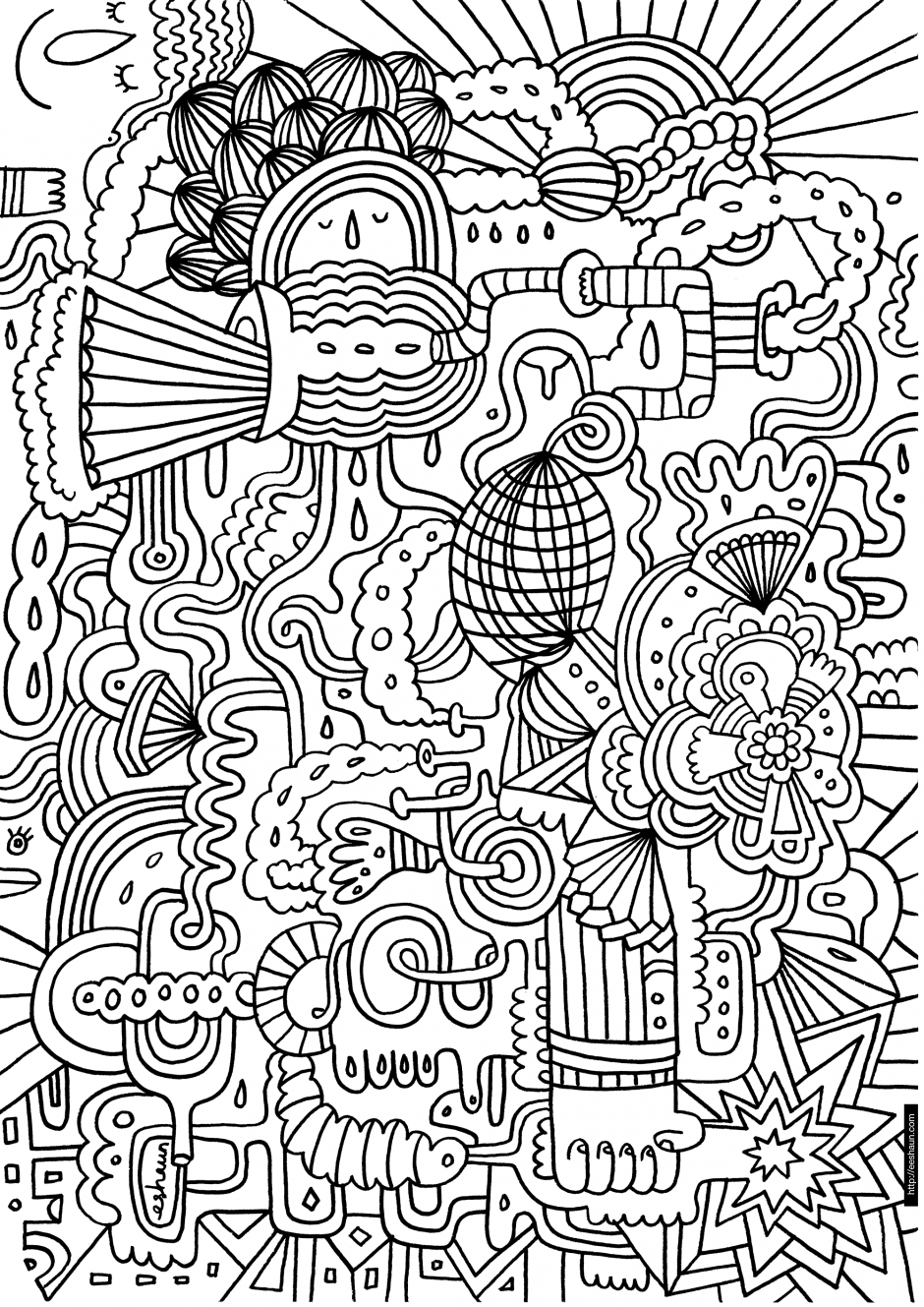 Funny Coloring Pages for Grown Ups 112