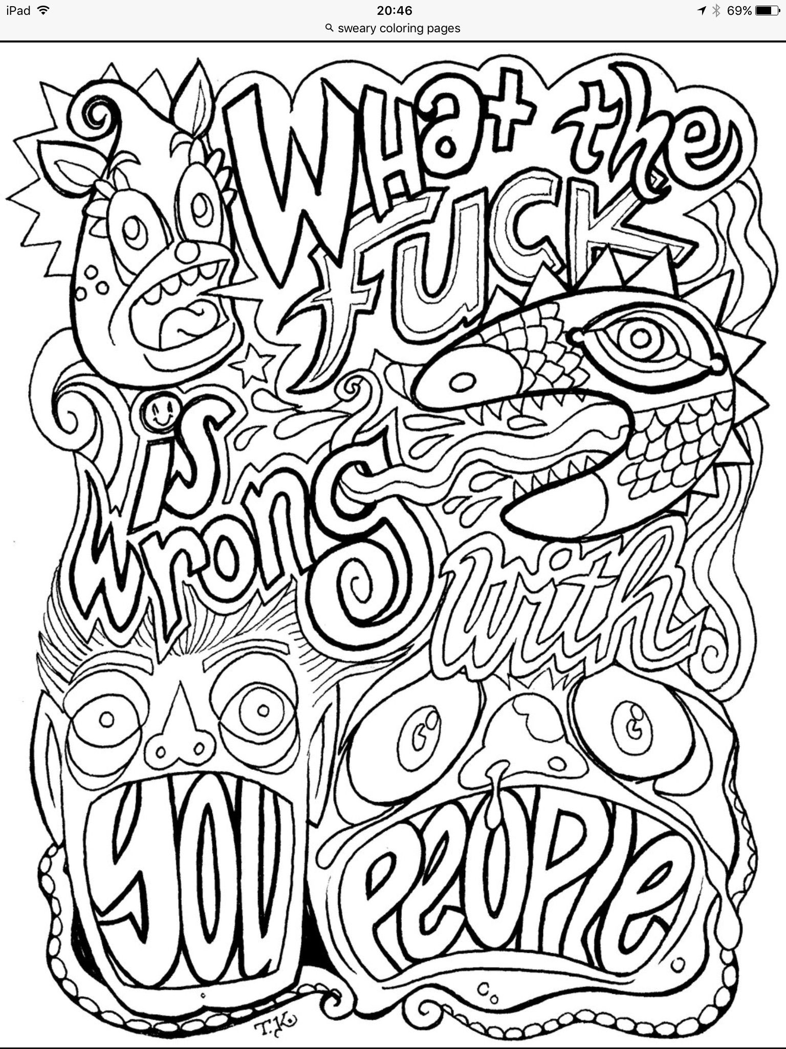 Funny Coloring Pages for Grown Ups 116