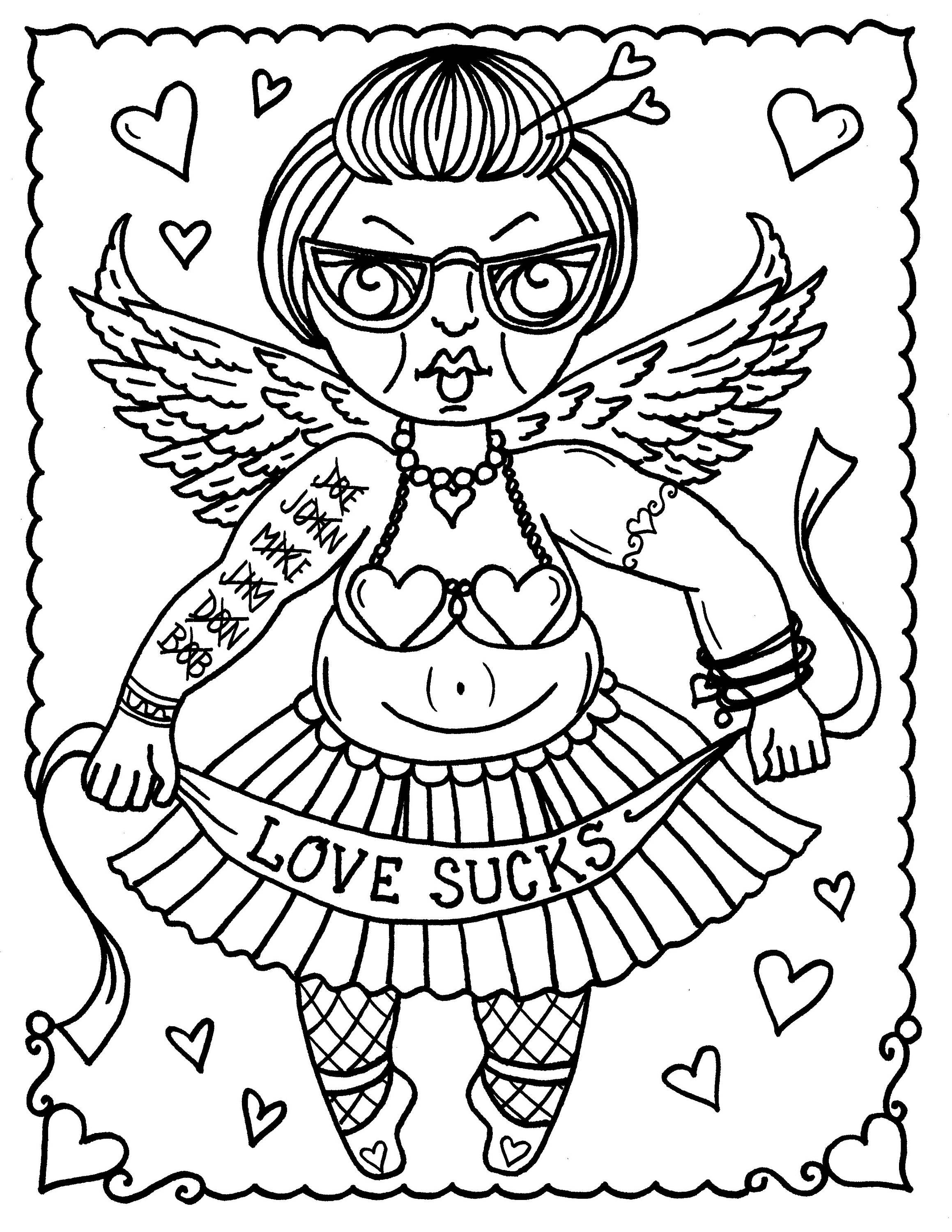 Funny Coloring Pages for Grown Ups 26