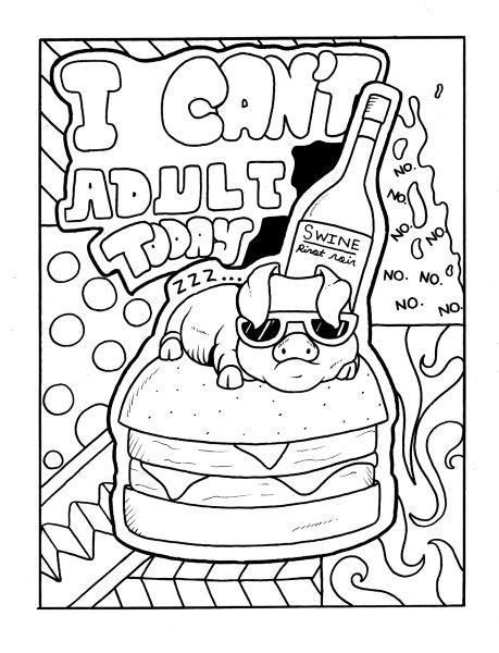 Funny Coloring Pages for Grown Ups 7