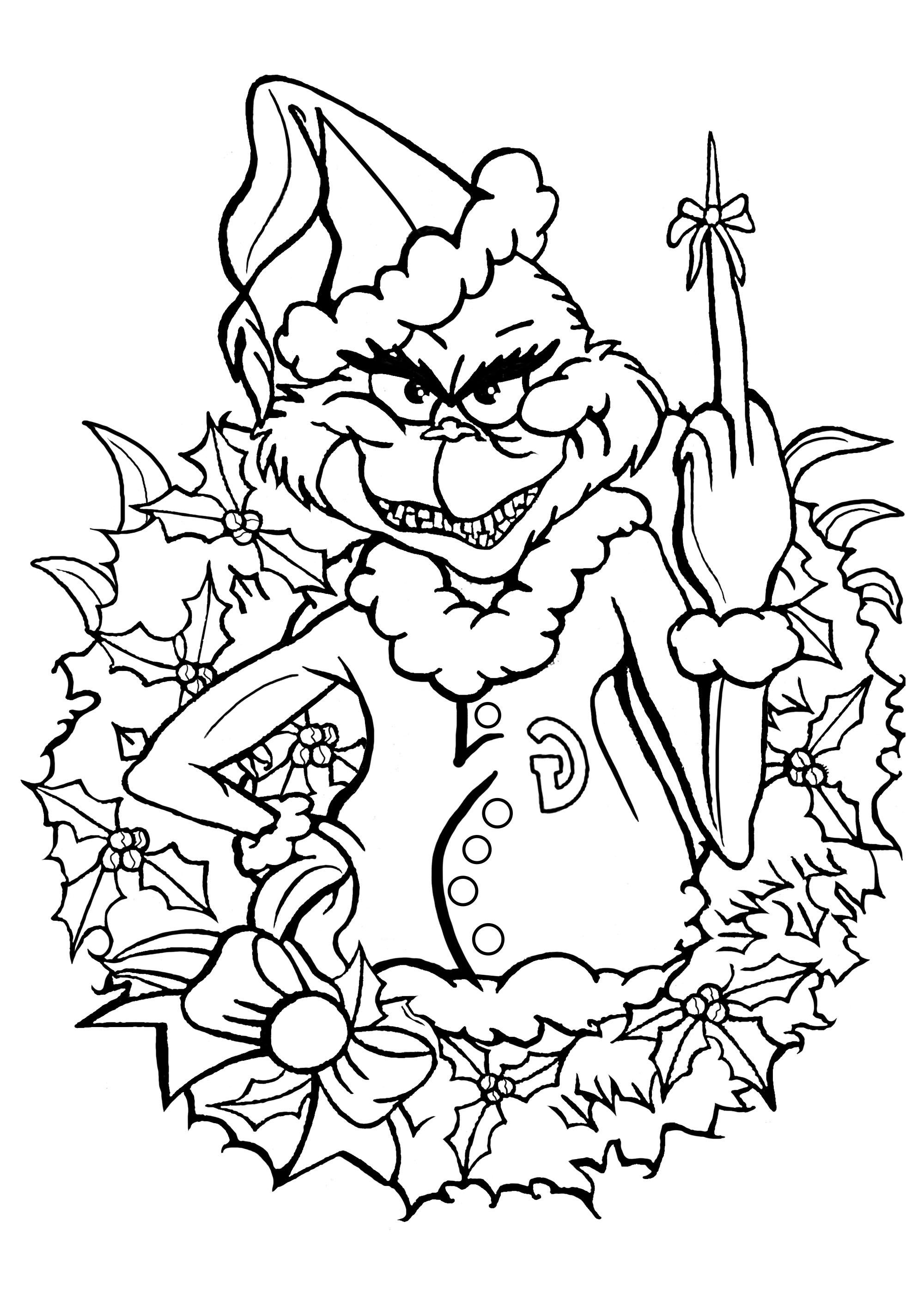 Grinch Coloring Pages FREE Printable 1