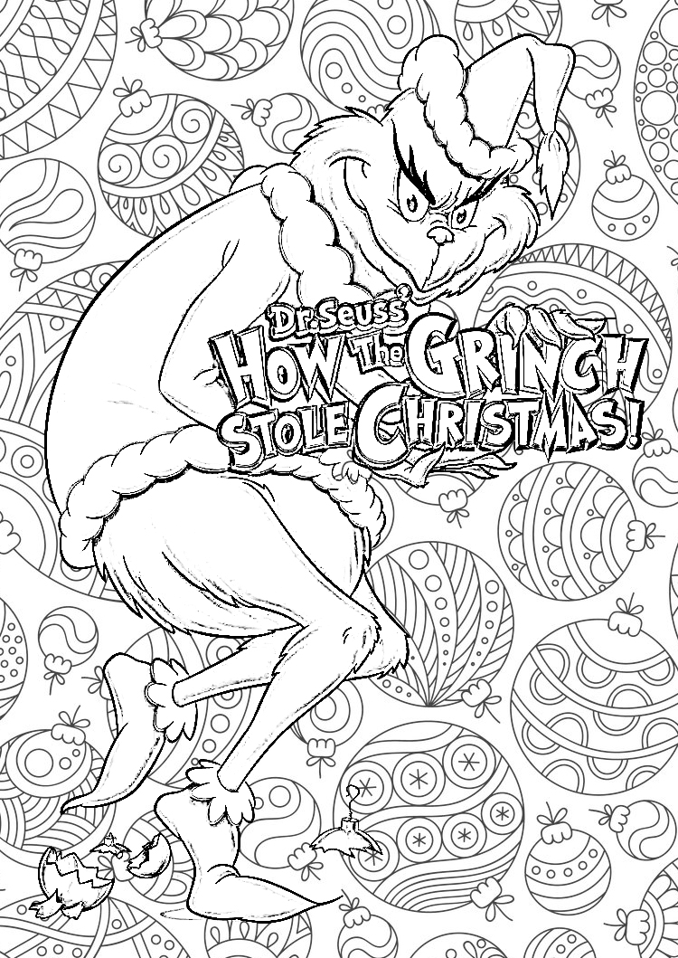 Grinch Coloring Pages FREE Printable 2