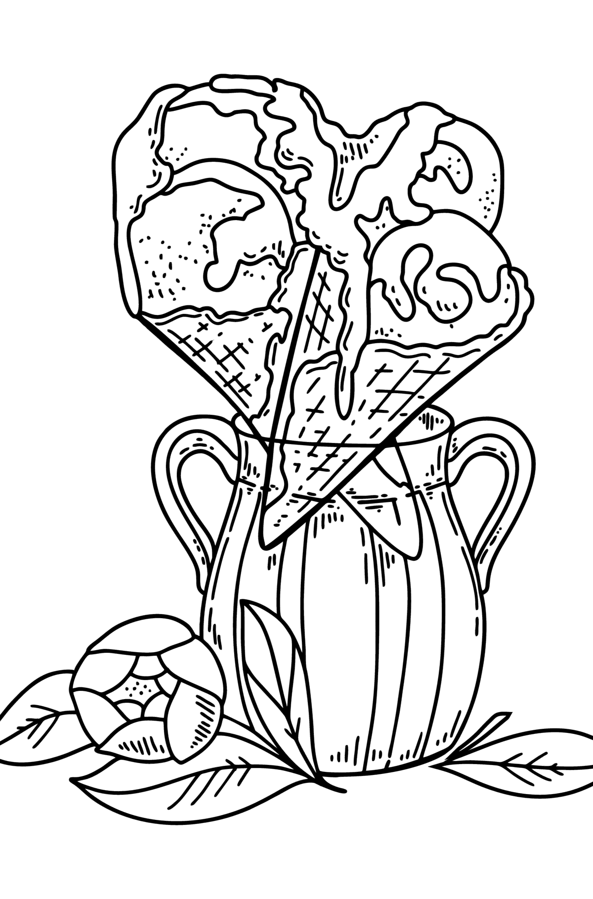 Ice Cream Coloring Pages for Adults Unique 1