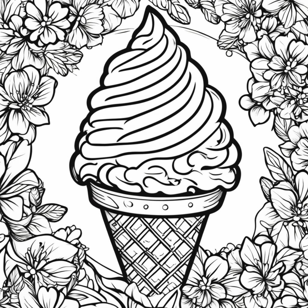 Ice Cream Coloring Pages for Adults Unique 102