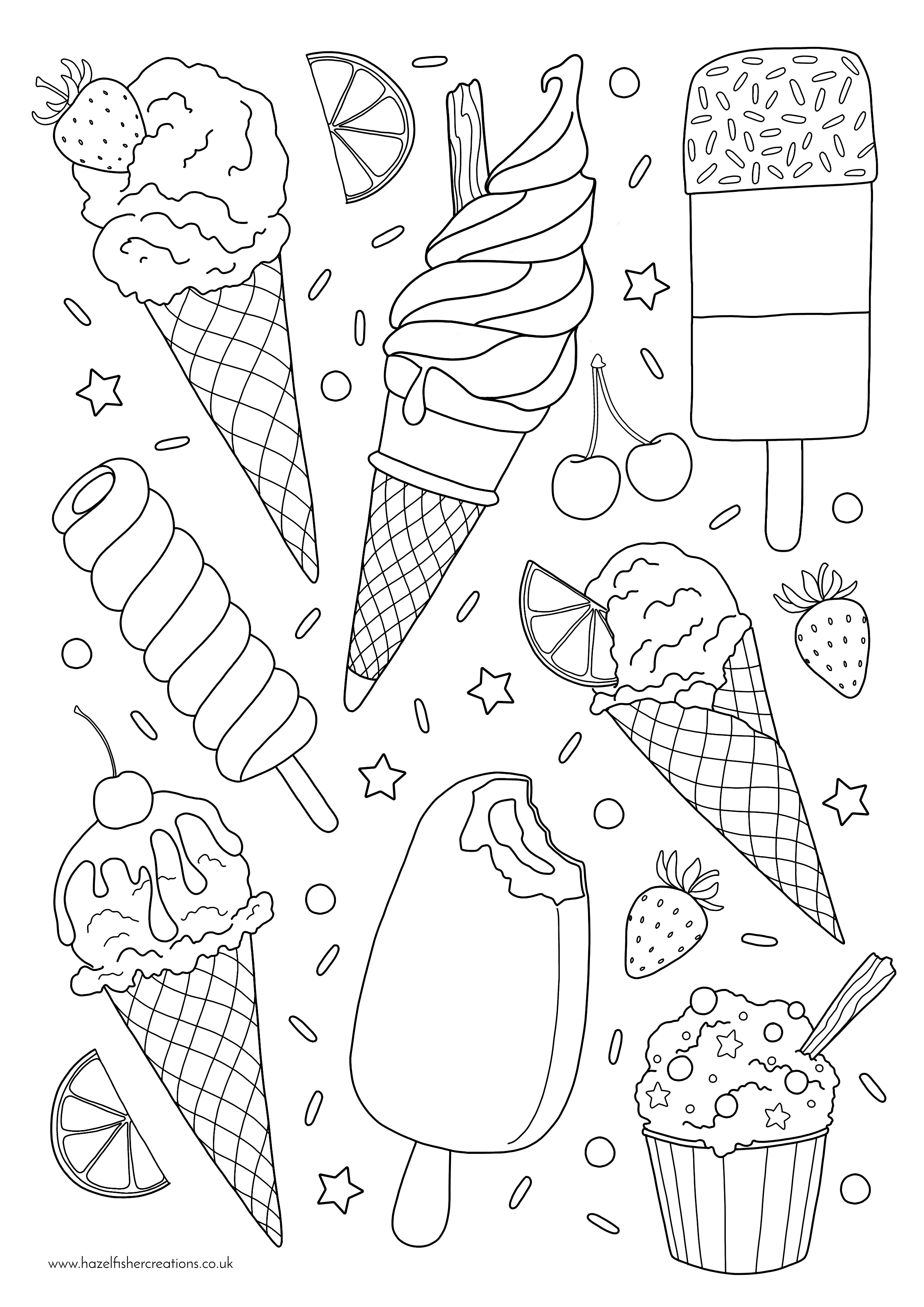 Ice Cream Coloring Pages for Adults Unique 103