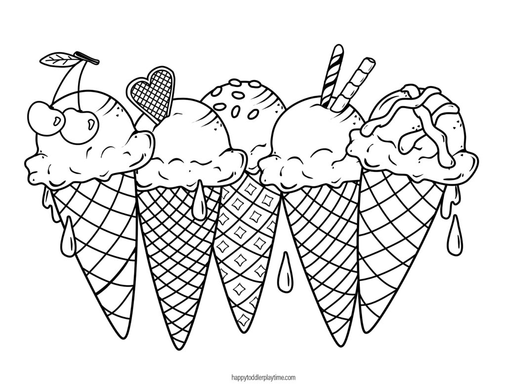 Ice Cream Coloring Pages for Adults Unique 116