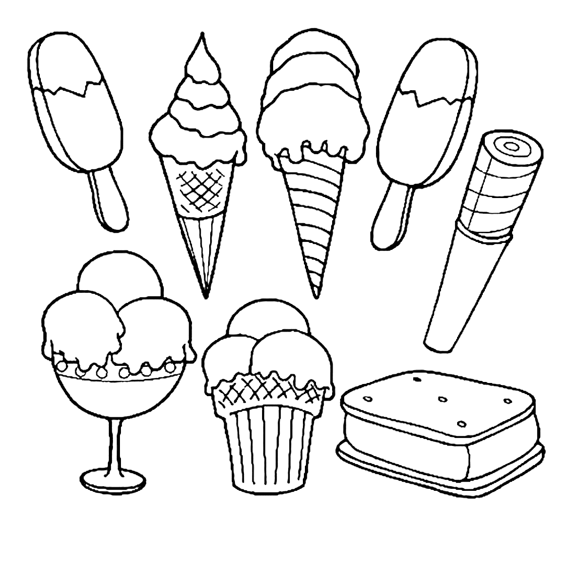 Ice Cream Coloring Pages for Adults Unique 119