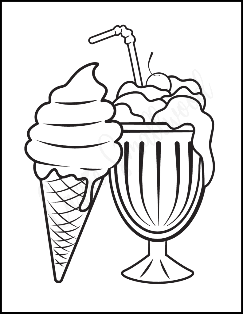 Ice Cream Coloring Pages for Adults Unique 13