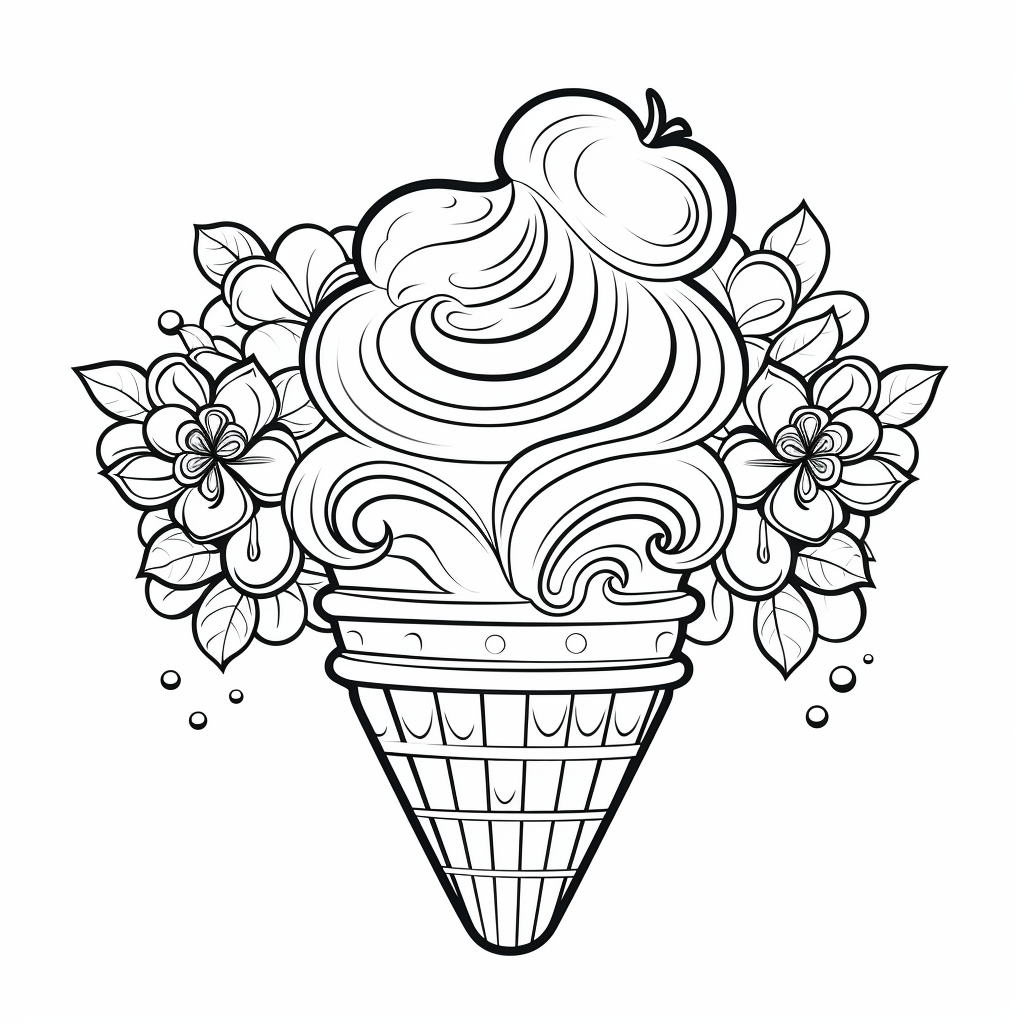 Ice Cream Coloring Pages for Adults Unique 144