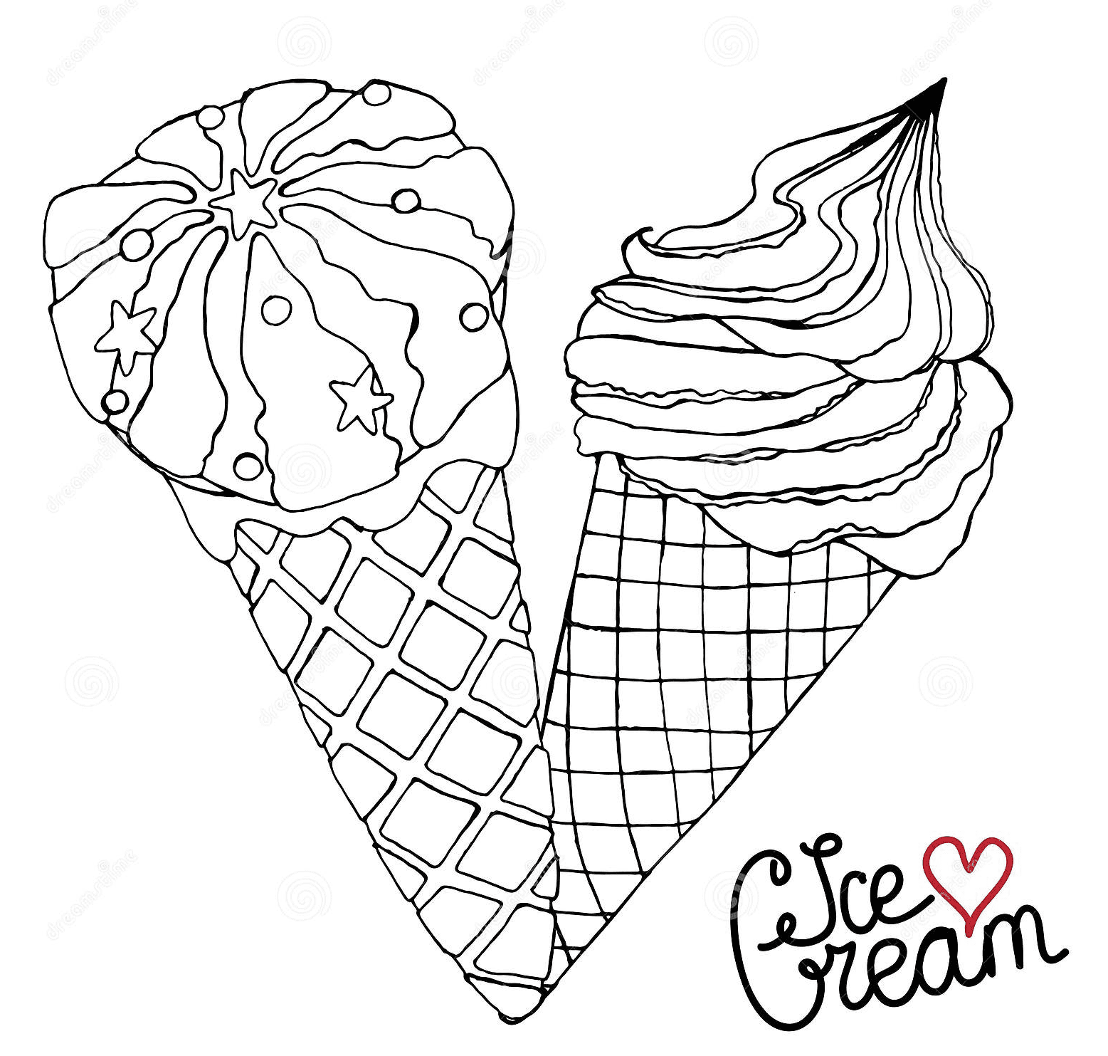 Ice Cream Coloring Pages for Adults Unique 151